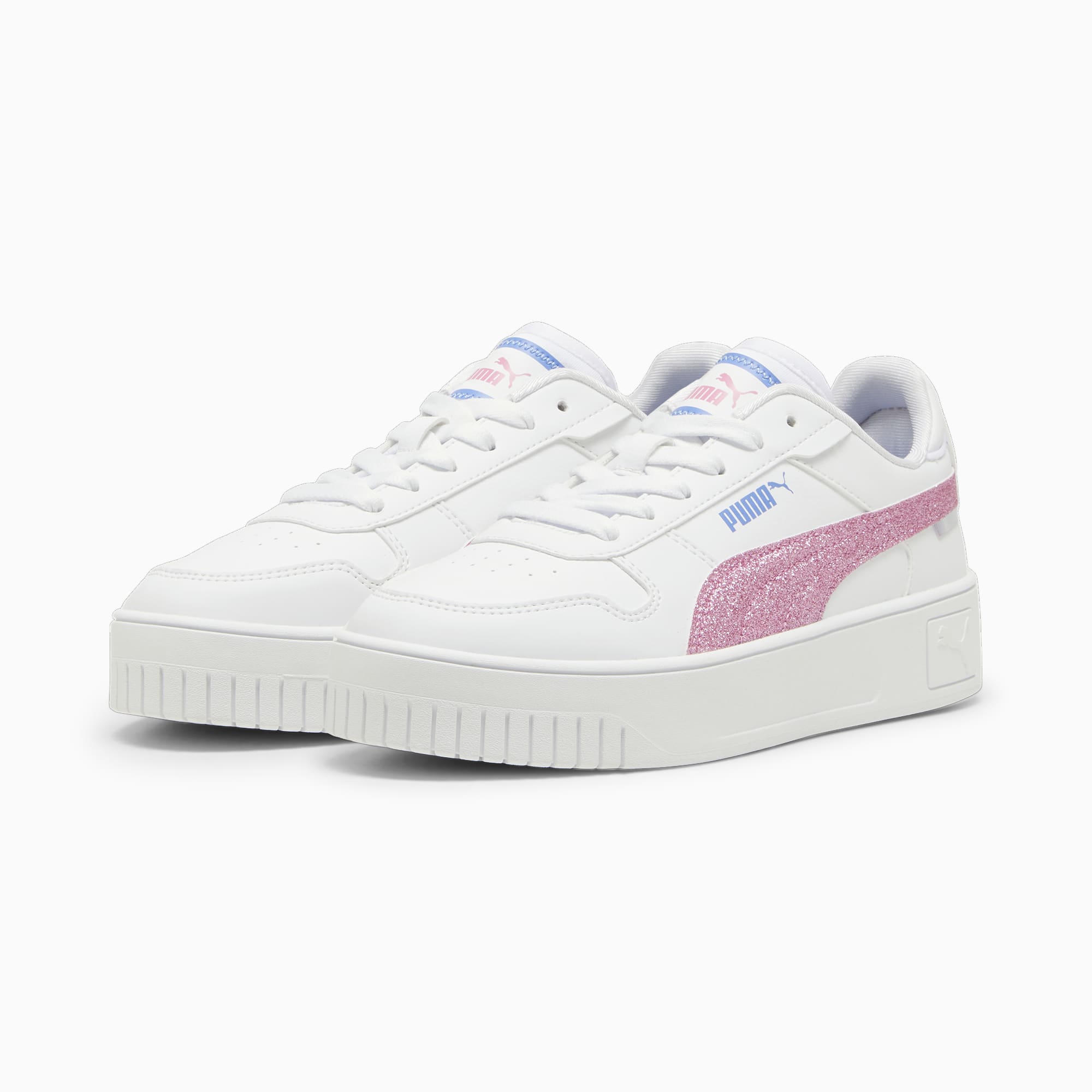 Carina Street Deep Dive Youth Sneakers, PUMA White-Fast Pink-Blue Skies, large
