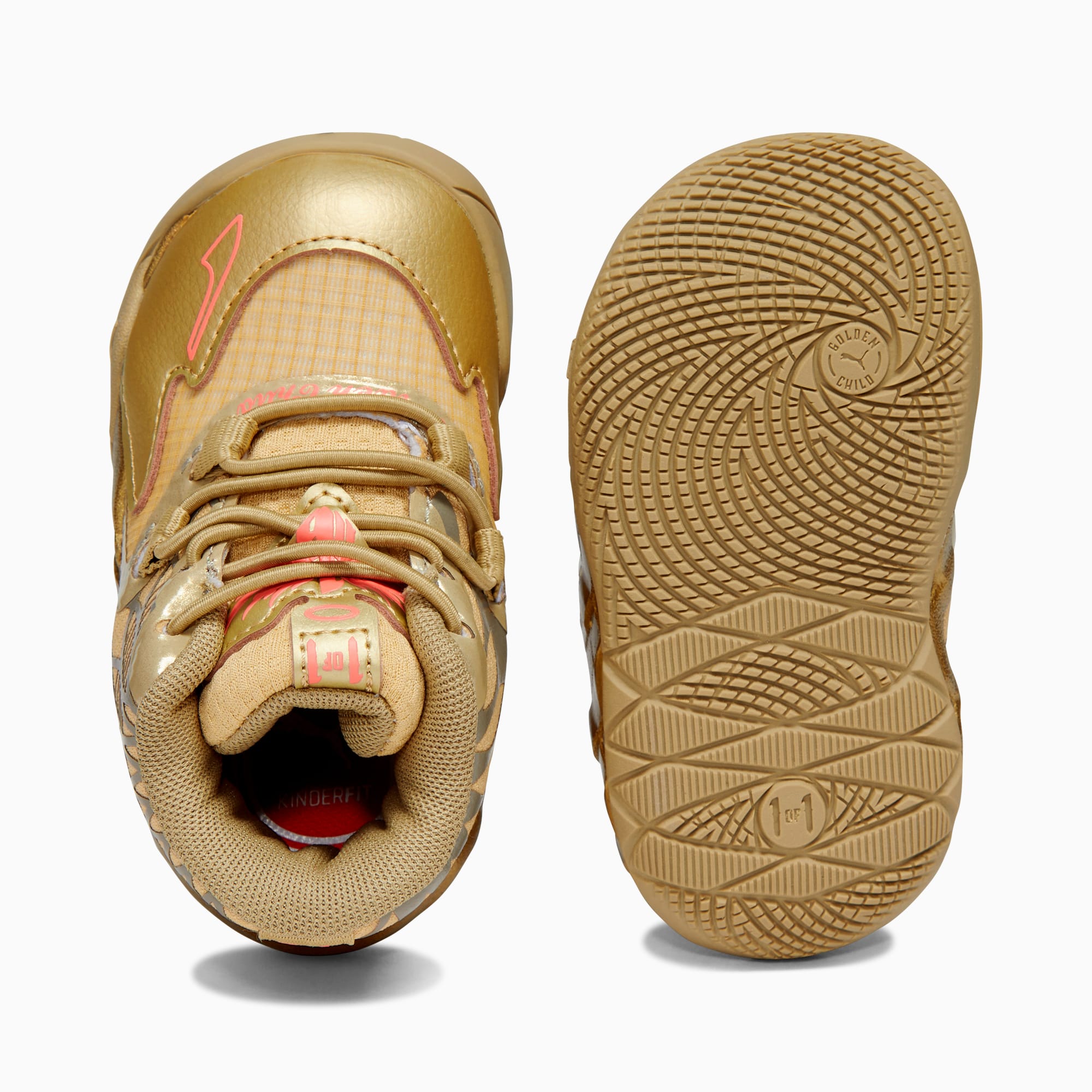 Shop Gold Mens Puma MB.01 Golden Child Basketball Shoes