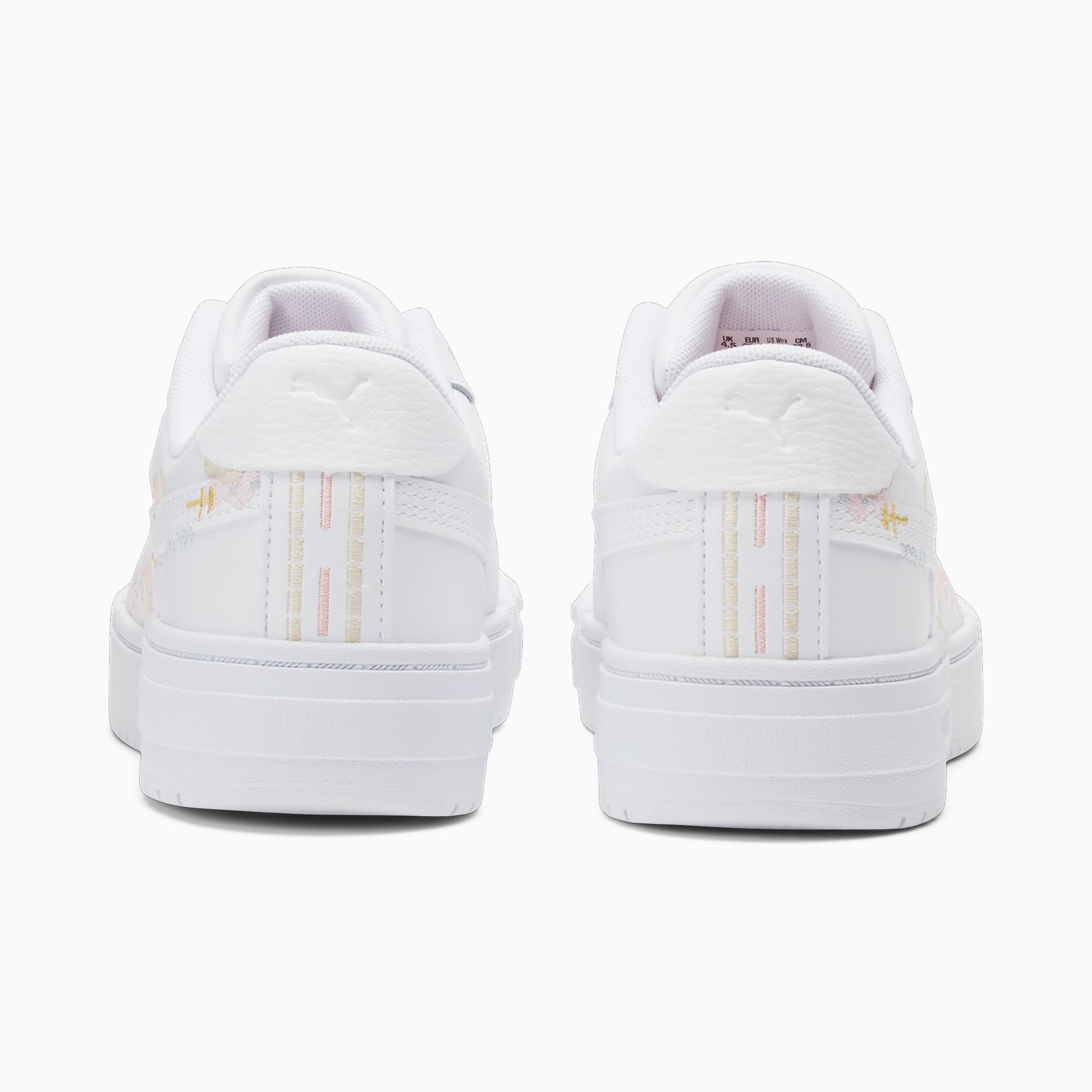 Puma suede platforms in white with embrodiery new arrivals
