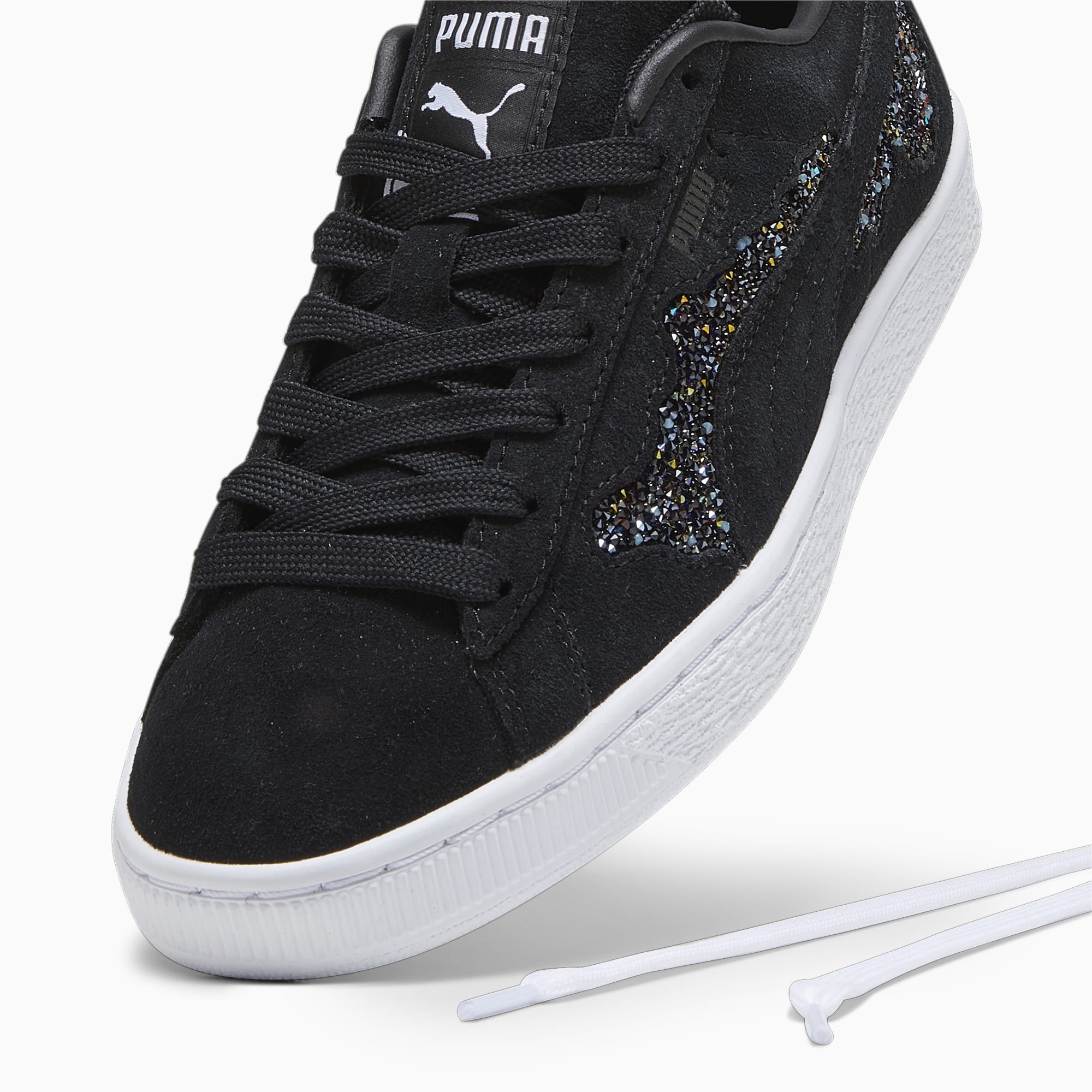 ウィメンズ PUMA WITH SWAROVSKI CRYSTALS スウェード スニーカー