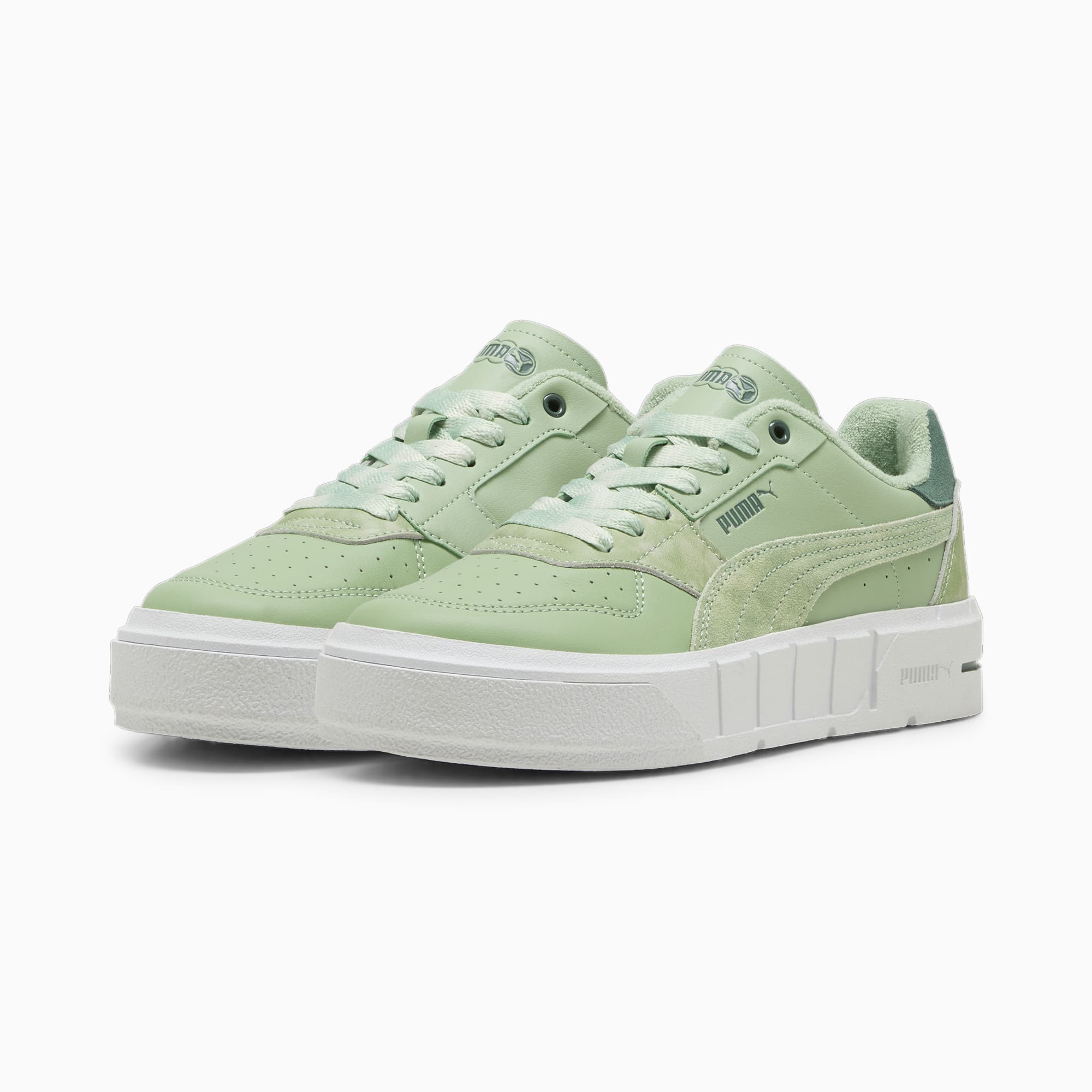 Puma cali hotsell white green