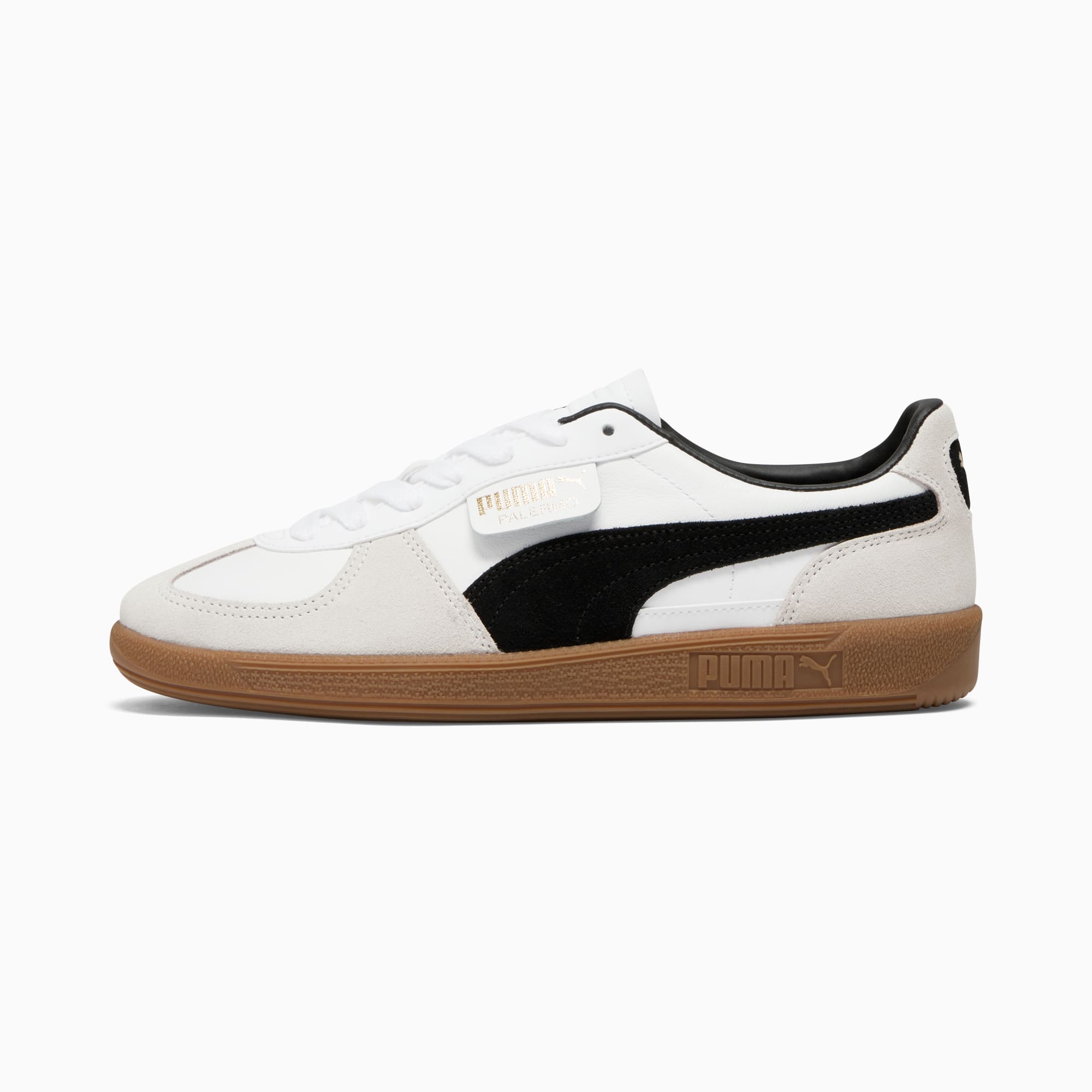  PUMA Zapatillas unisex Palermo, Blanco-vapor gris-goma