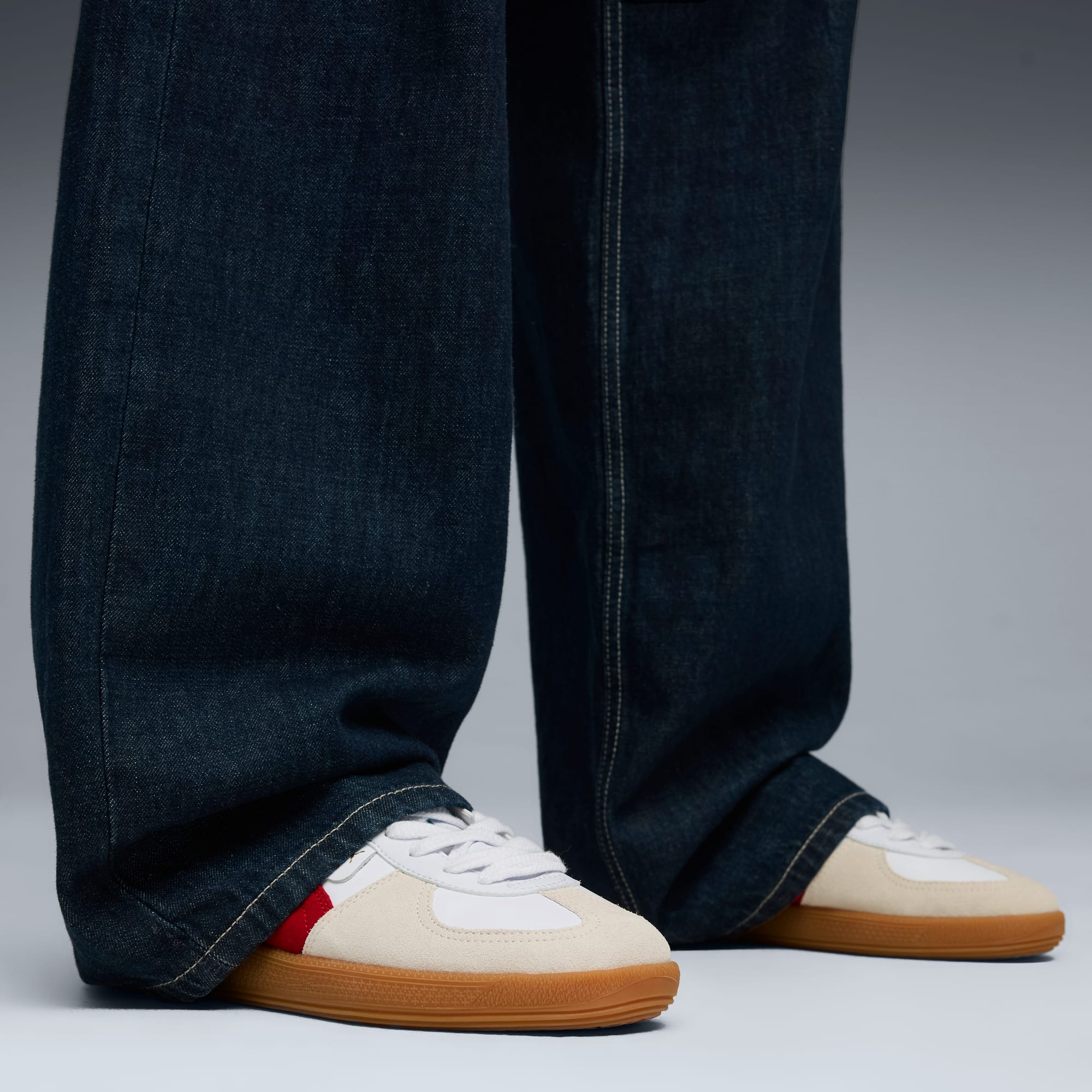 Sneakers en cuir Palermo, PUMA White-For All Time Red, large