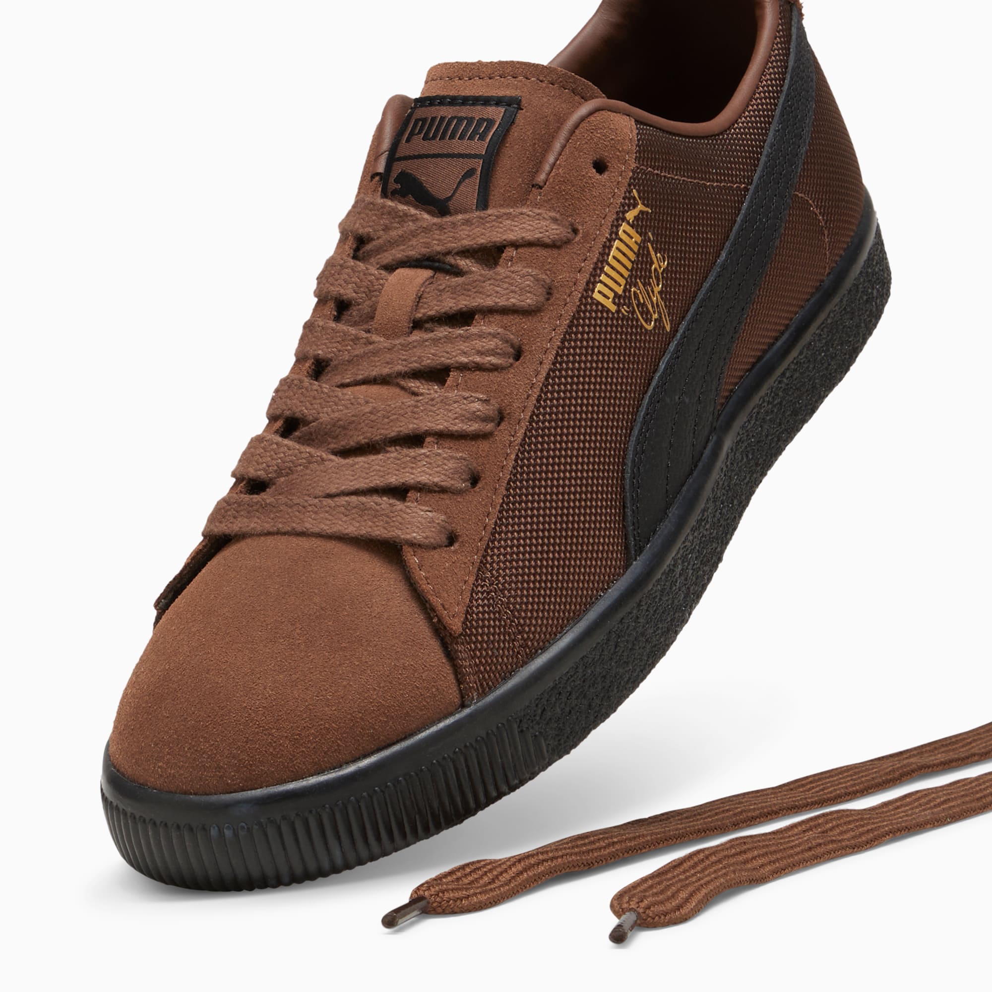 Puma Clyde Soph Men s Sneakers Espresso Brown Black 12