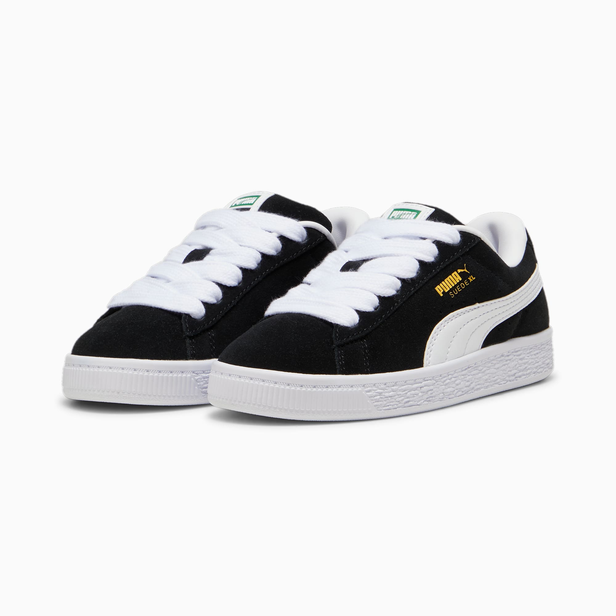 Puma suede best sale white kids