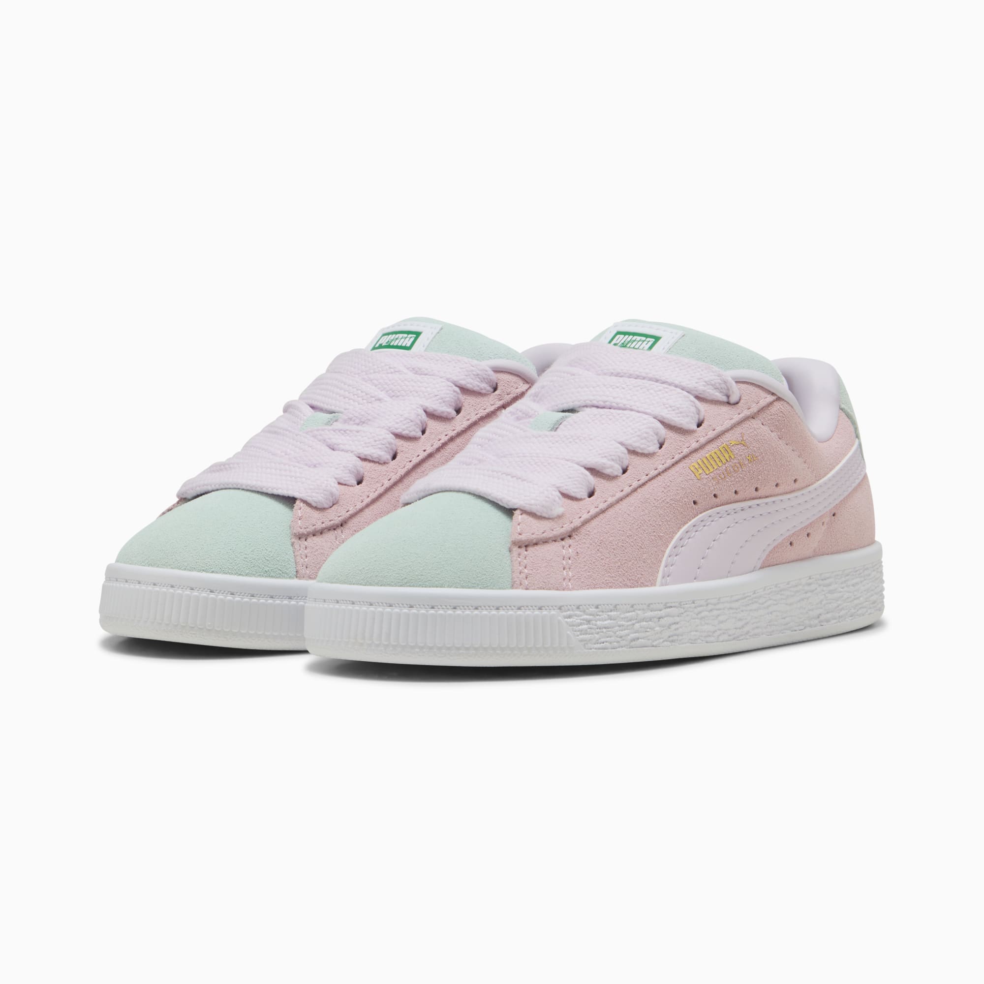 Suede XL Kids' Sneakers, Rose Mauve-Lilac Frost-Peaceful Blue, large