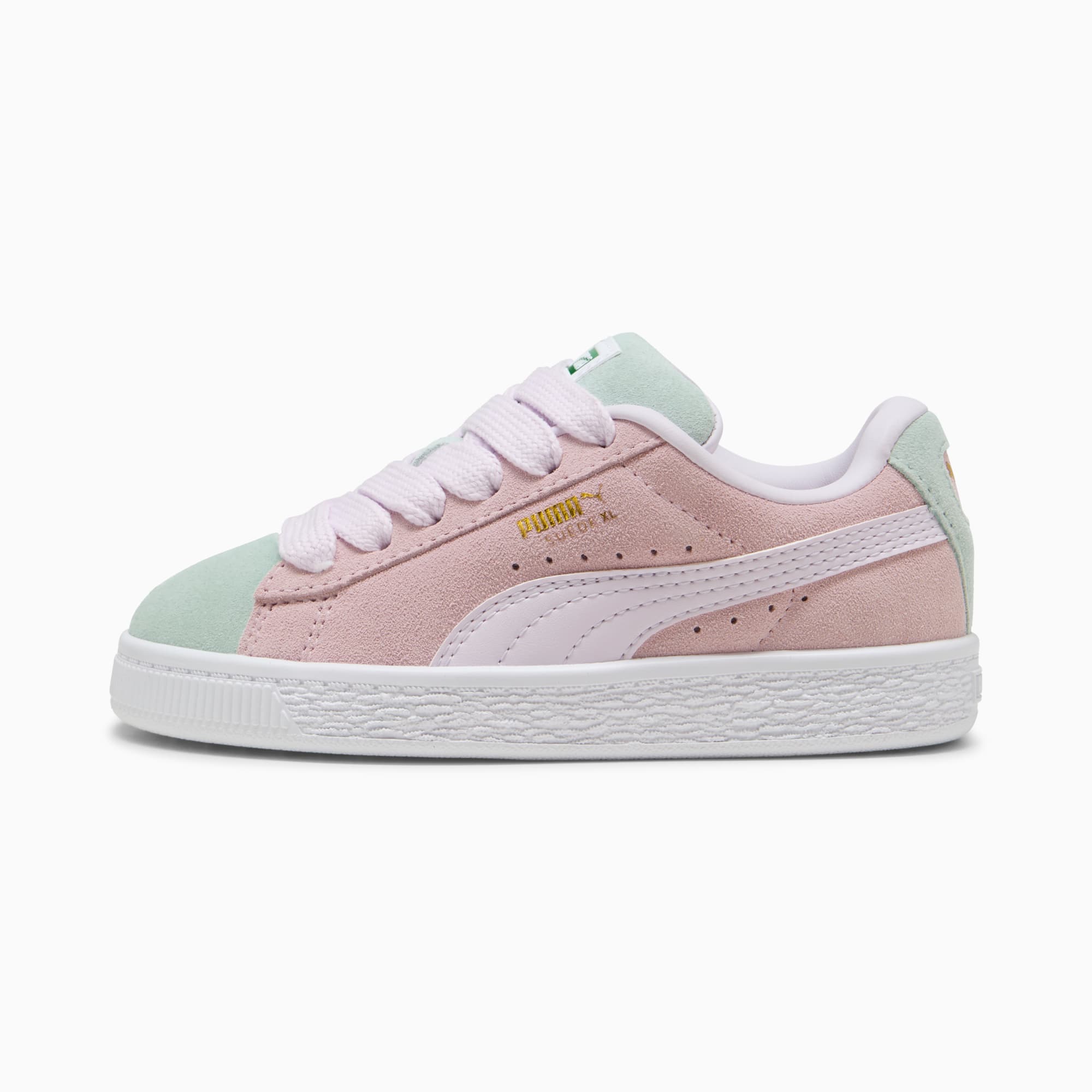 Suede XL Kids' Sneakers, Rose Mauve-Lilac Frost-Peaceful Blue, large