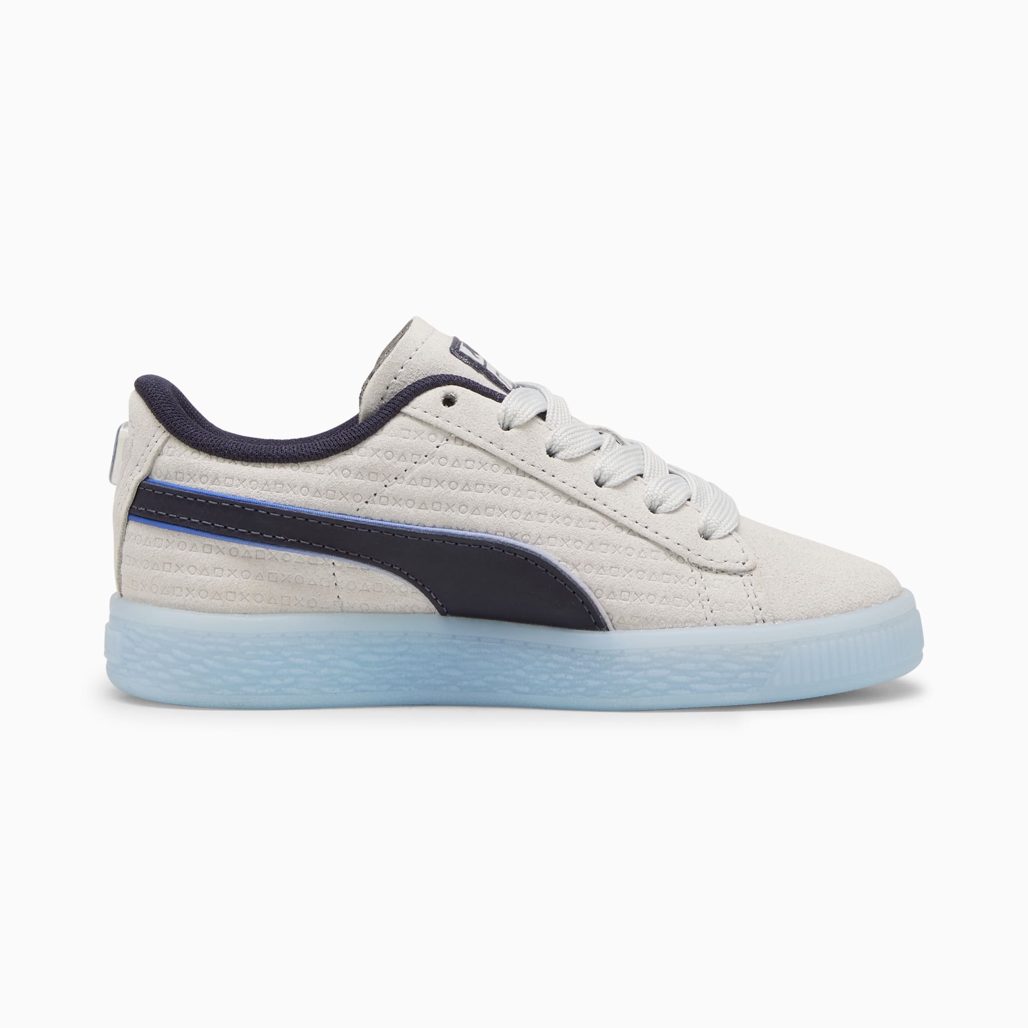 Puma suede kids grey best sale