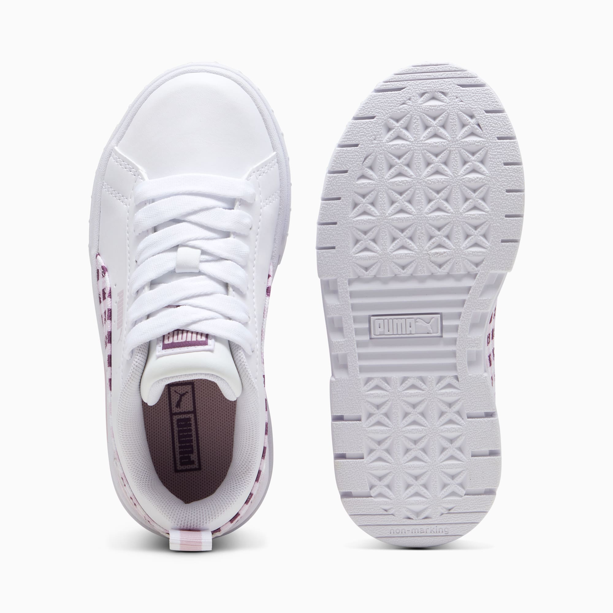 Mayze Gingham Cozy Little Kids' Sneakers | PUMA