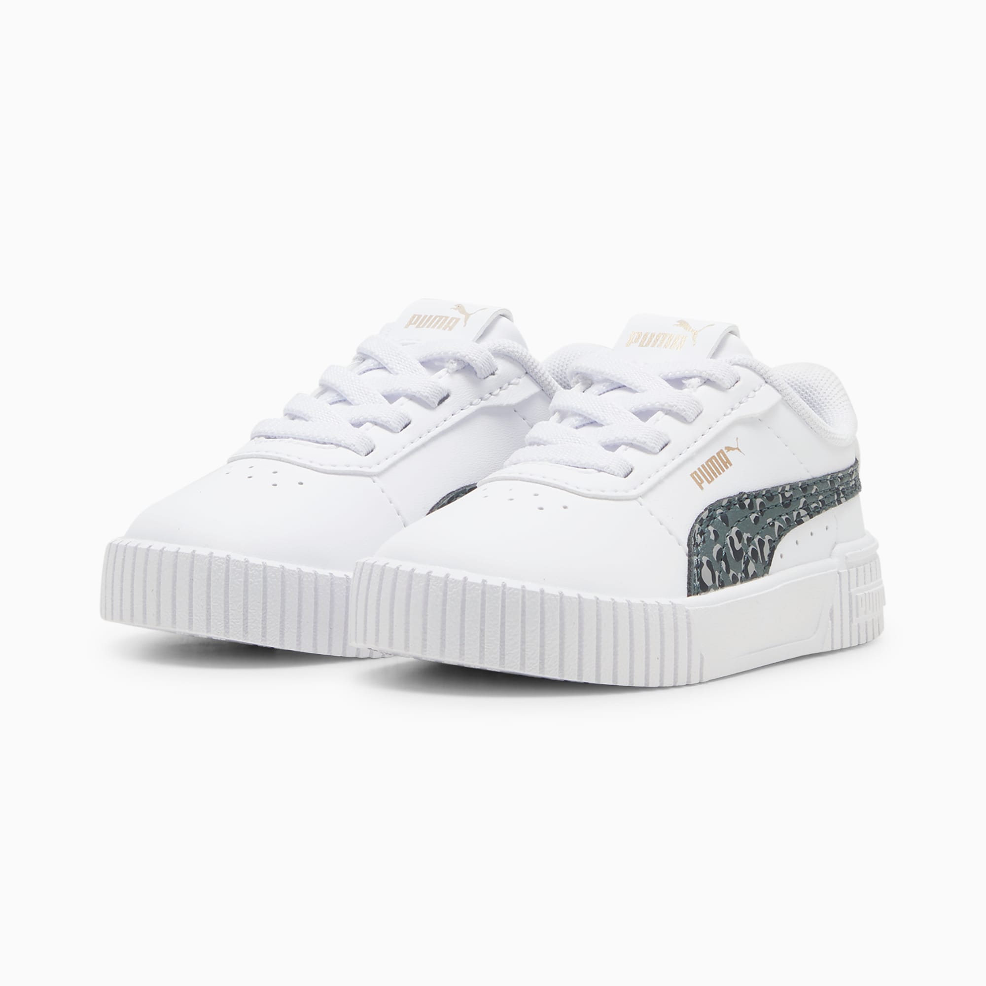 Baskets Carina 2.0 Animal Update Bébé, PUMA White-Mineral Gray-PUMA Gold, large
