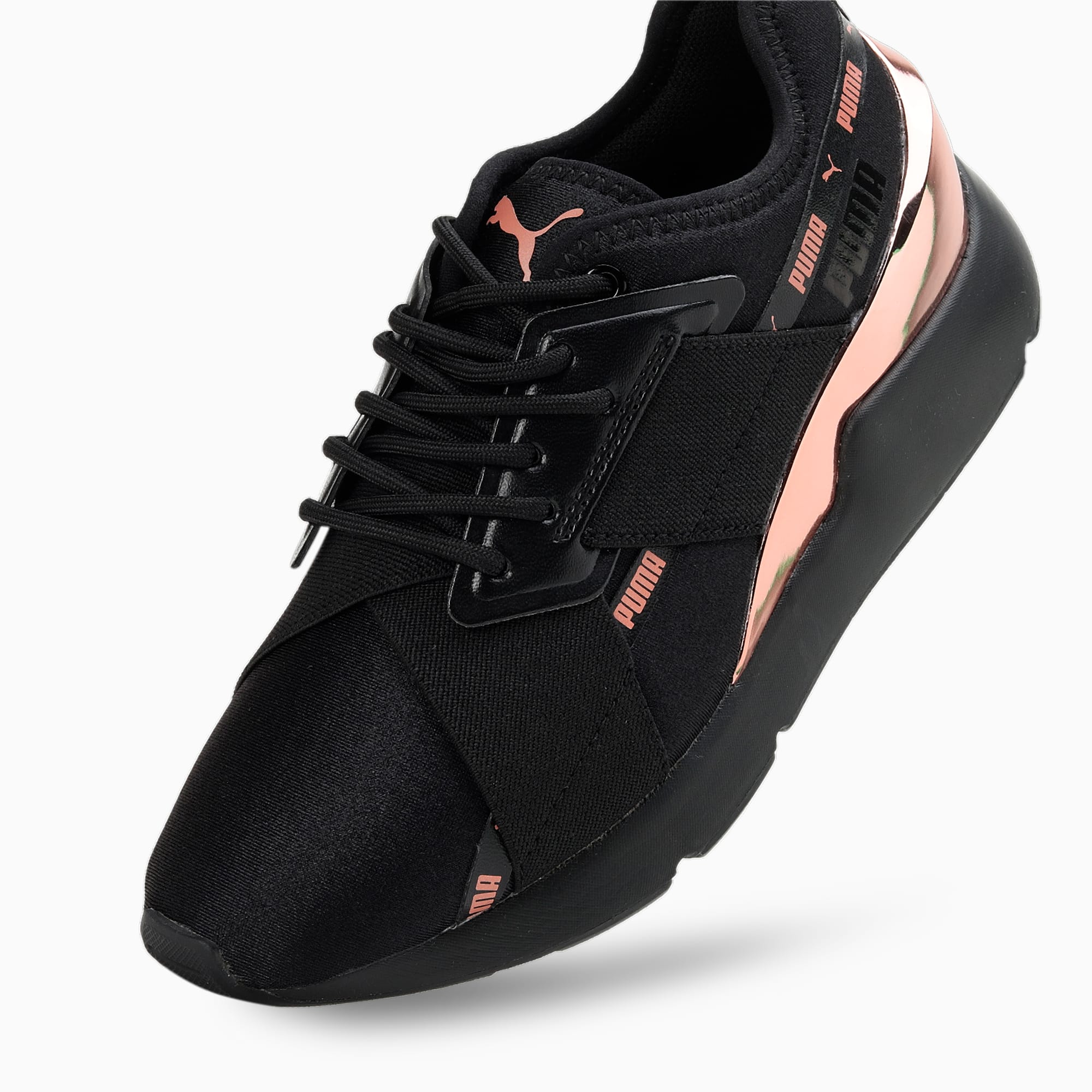 Puma women's muse wn's sneaker black hotsell rose gold