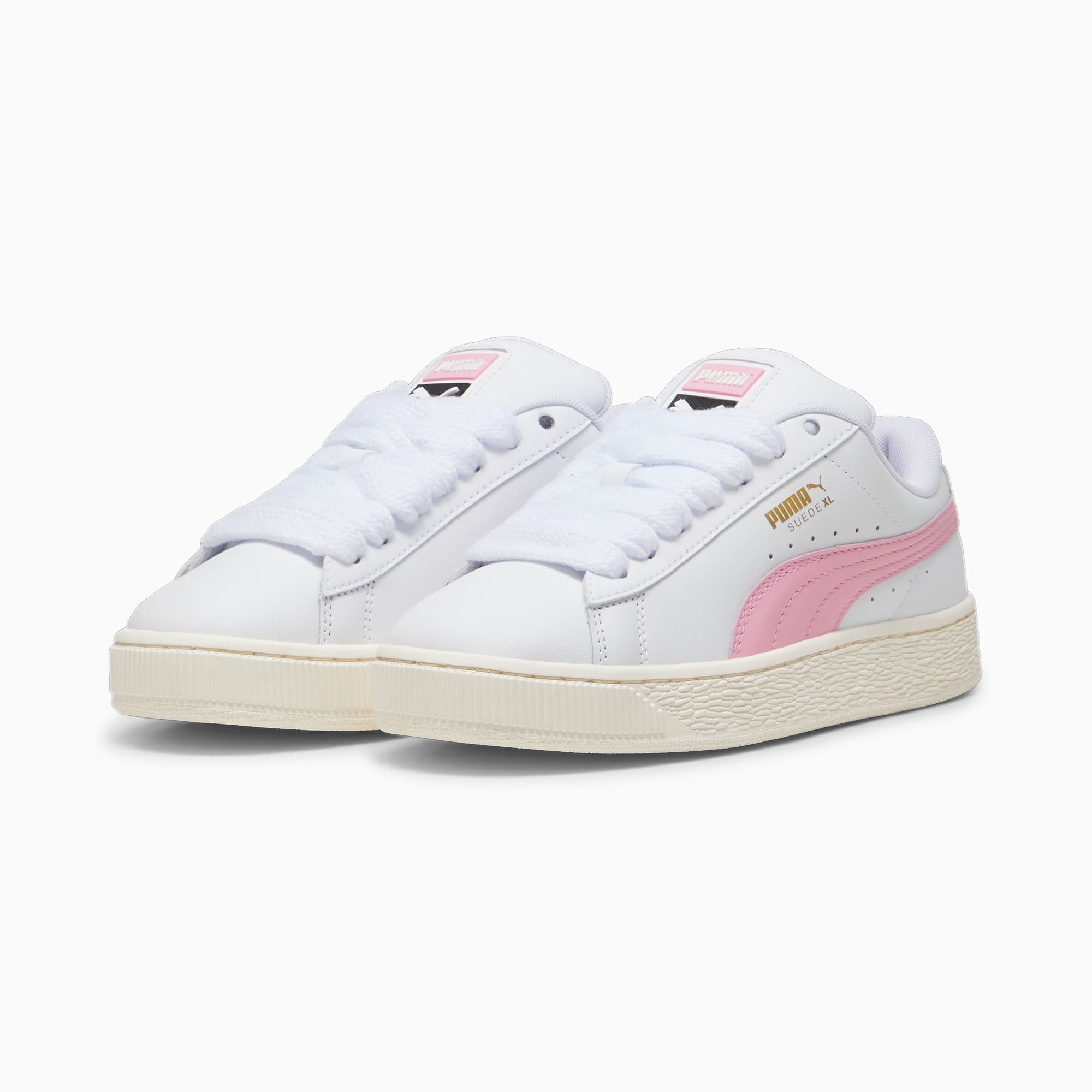 Pink hotsell leather pumas