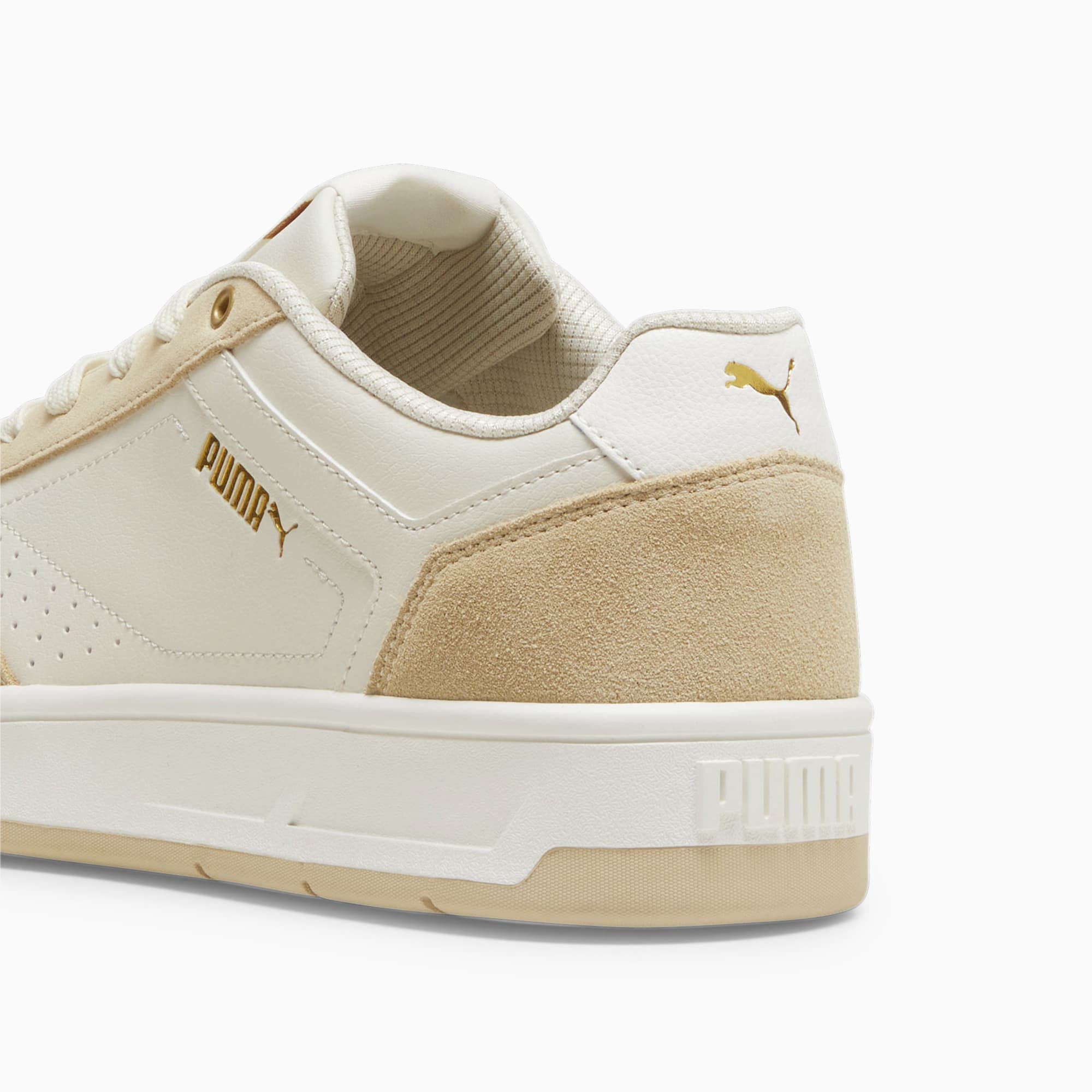 Puma classic suede basket trainers best sale in beige