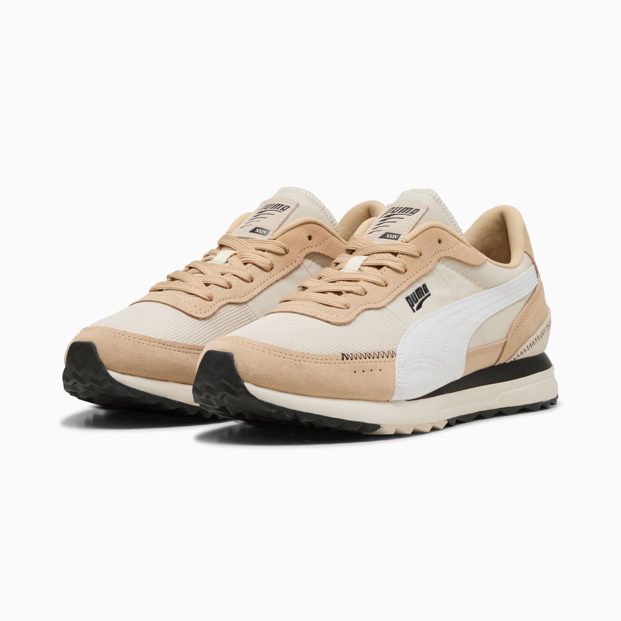 Road Rider Suede Sneakers, Alpine Snow-Light Sand, large