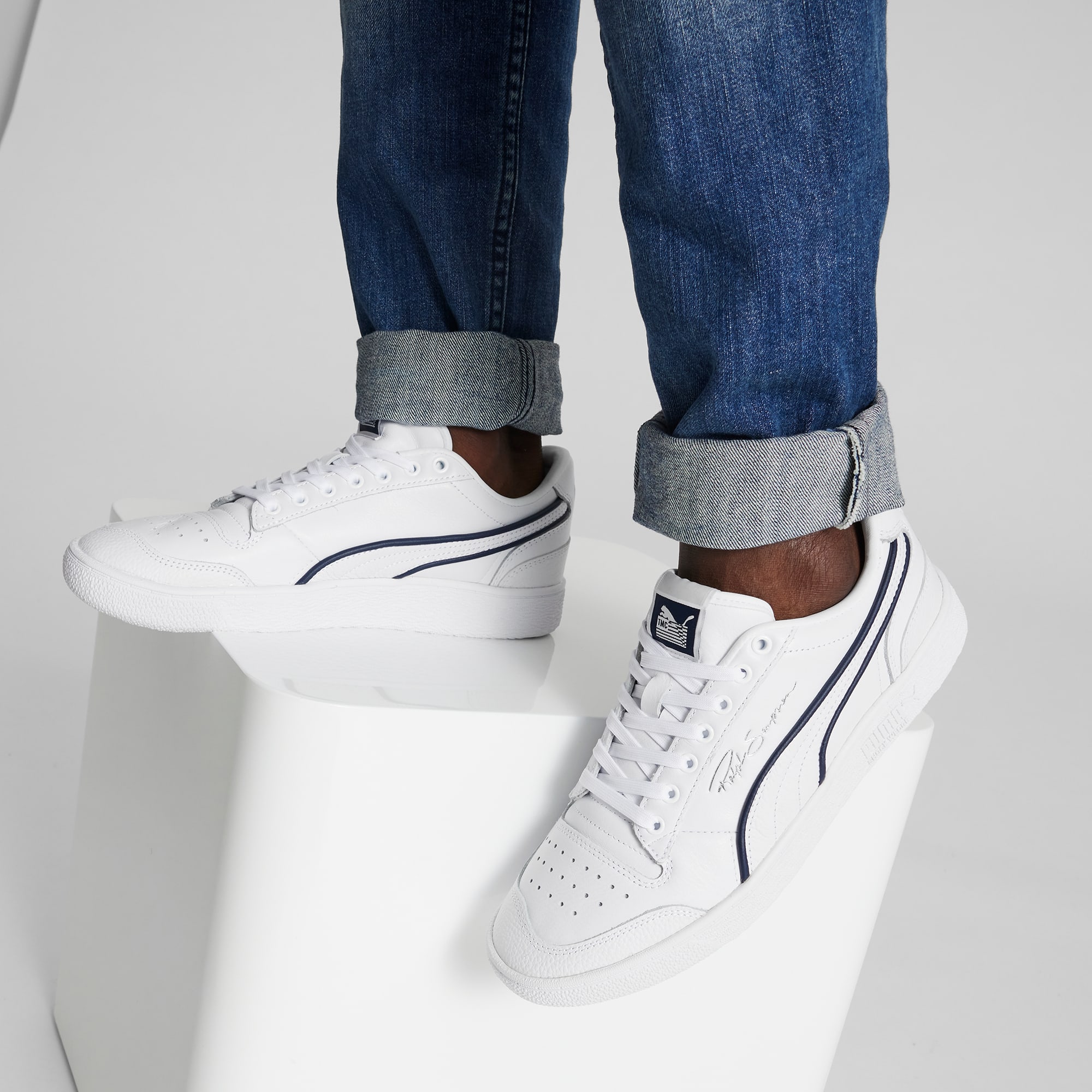 Puma ralph sampson lo sneakers in triple sales white