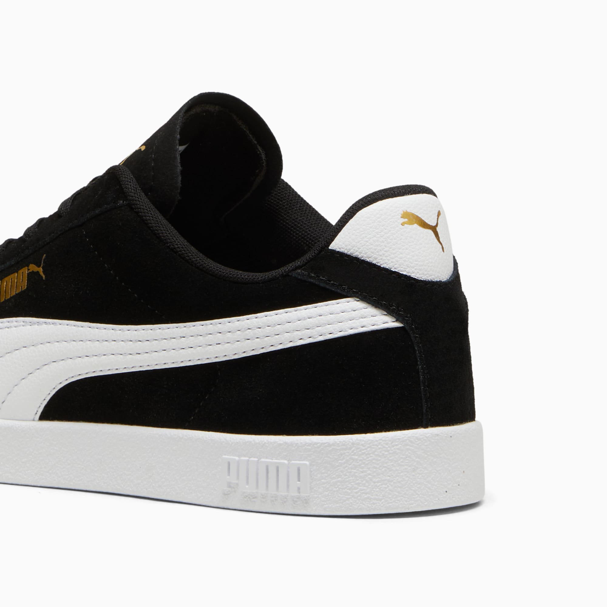 PUMA Club II Suede Sneakers Unisex PUMA Black PUMA White PUMA Gold PUMA Exclusion List PUMA