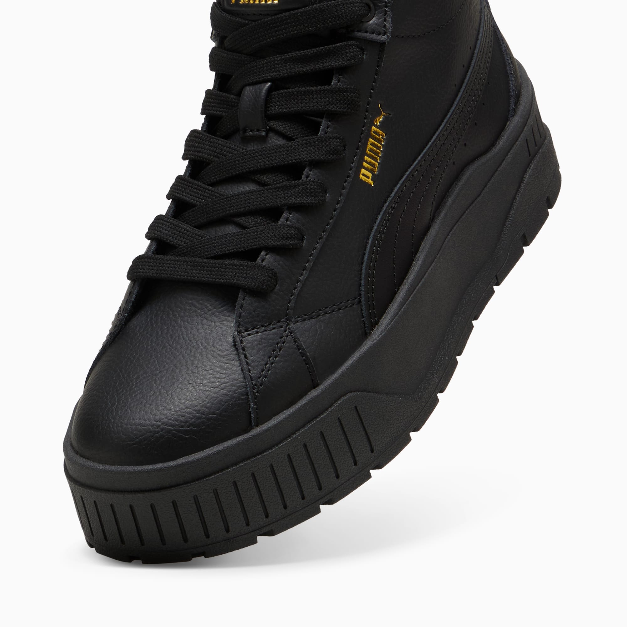 ☆PUMA☆ Carmen II Black Silver 39745701 397457-01 Karmen II Mid Women's Sneakers | PUMA