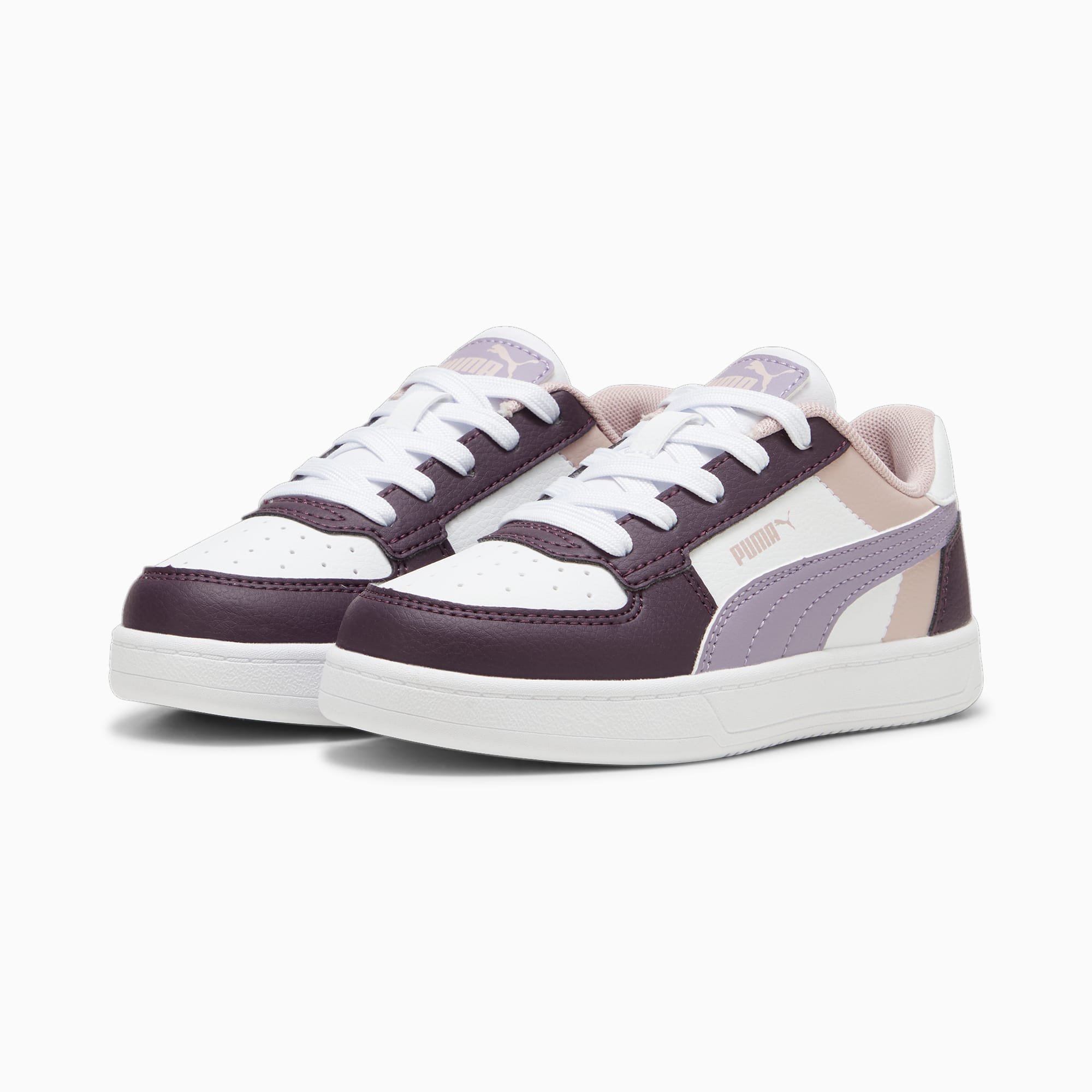 Puma Caven 2.0 Block Kids' Sneakers, Midnight Plum-Pale Plum-PUMA White, large
