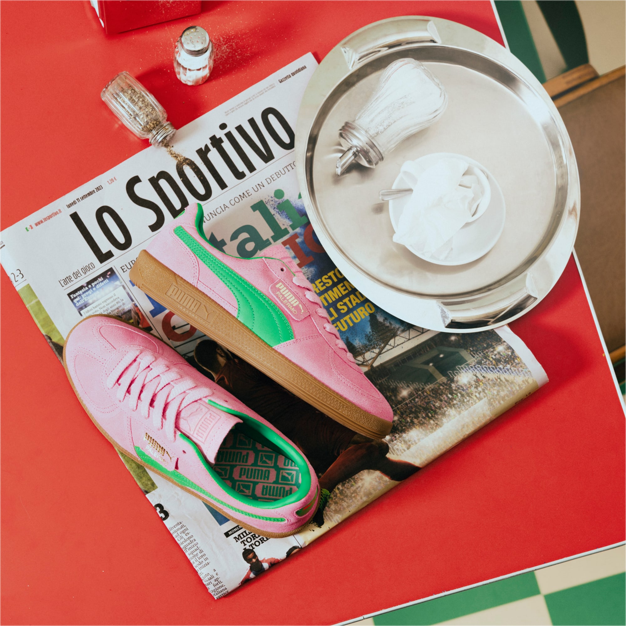 Puma pink and best sale green