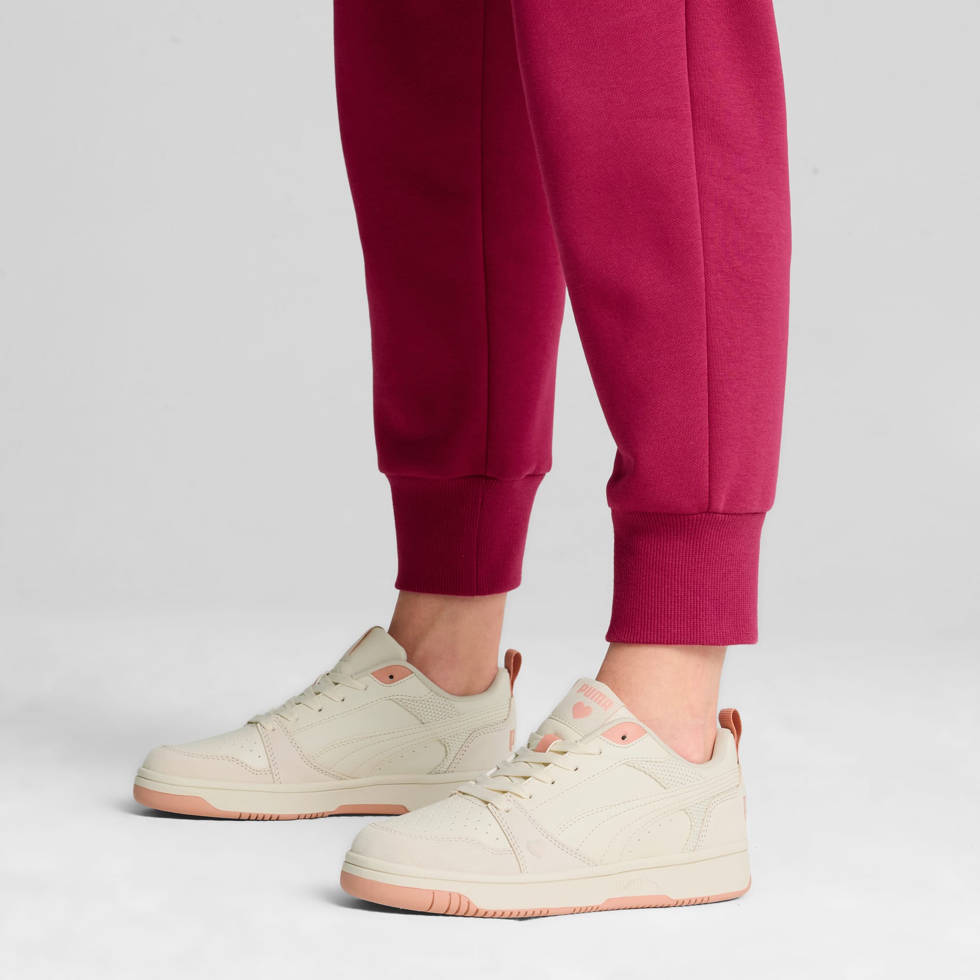 Rebound V6 Low Coquette Sneakers Women, Alpine Snow-Deeva Peach, large