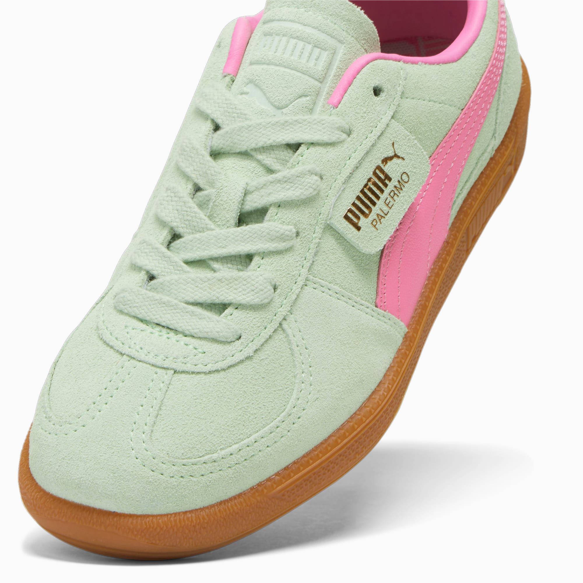 Puma - Women's Palermo - Fresh Mint/Fast Pink, Green / 9 | Feature