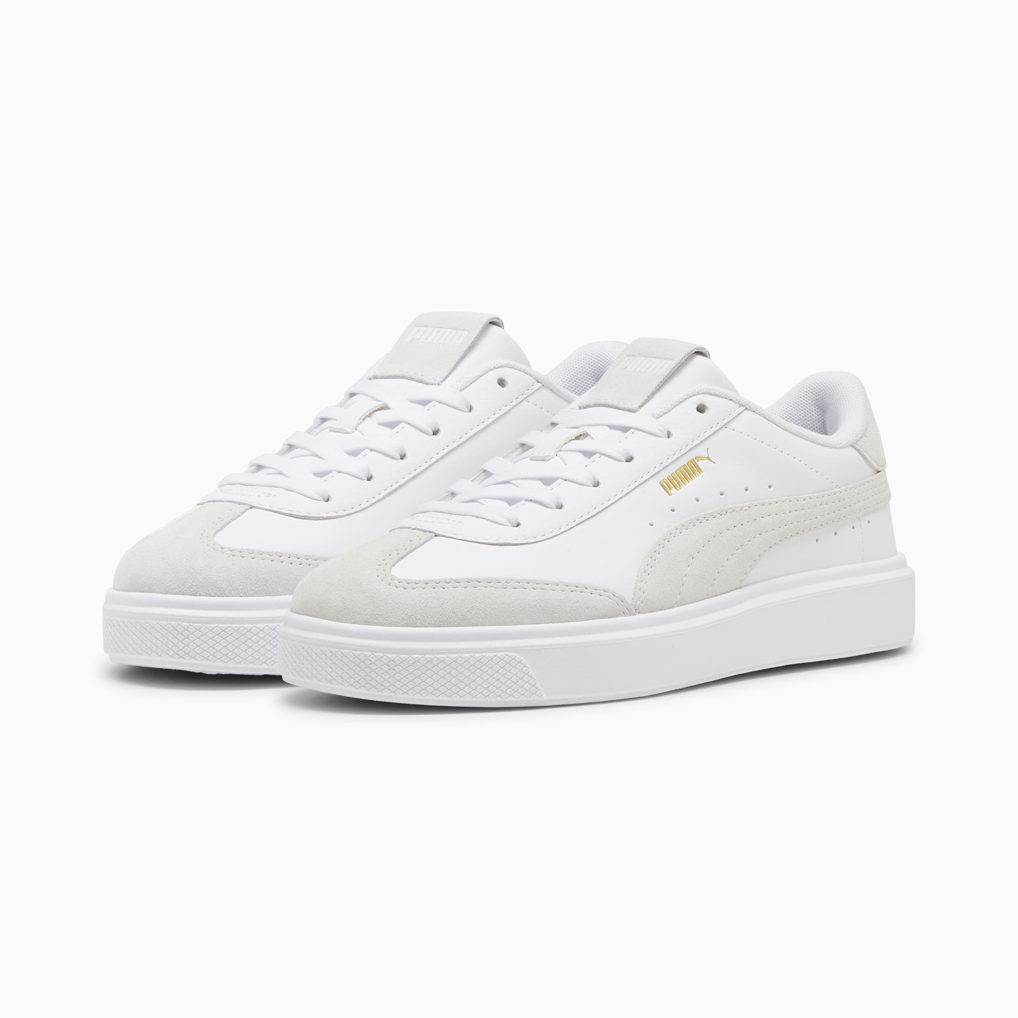Sneakers à bout en T Lajla Femme, PUMA White-Feather Gray, large