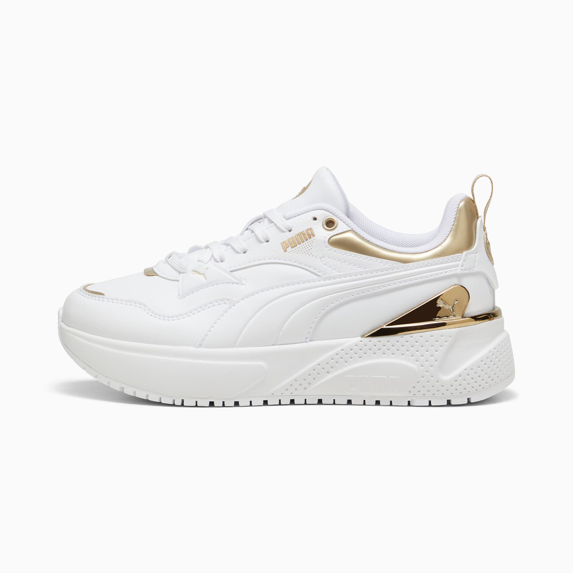 Puma women's white and gold clearance