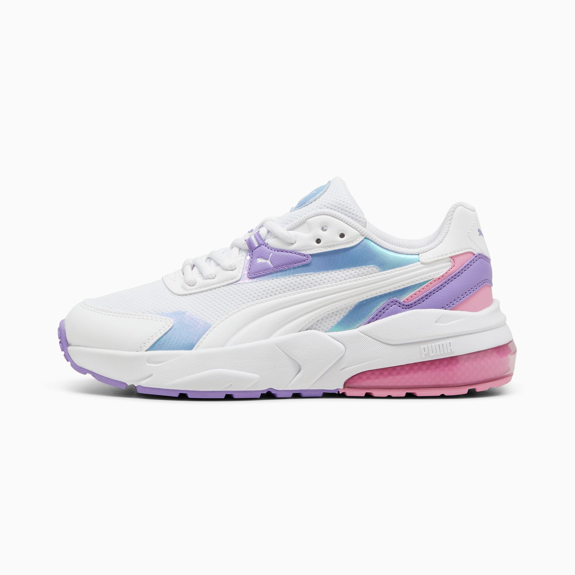 PUMA Vis2k Bouncy Sky Big Sneakers White Lavender Alert Size 5.5 Kids