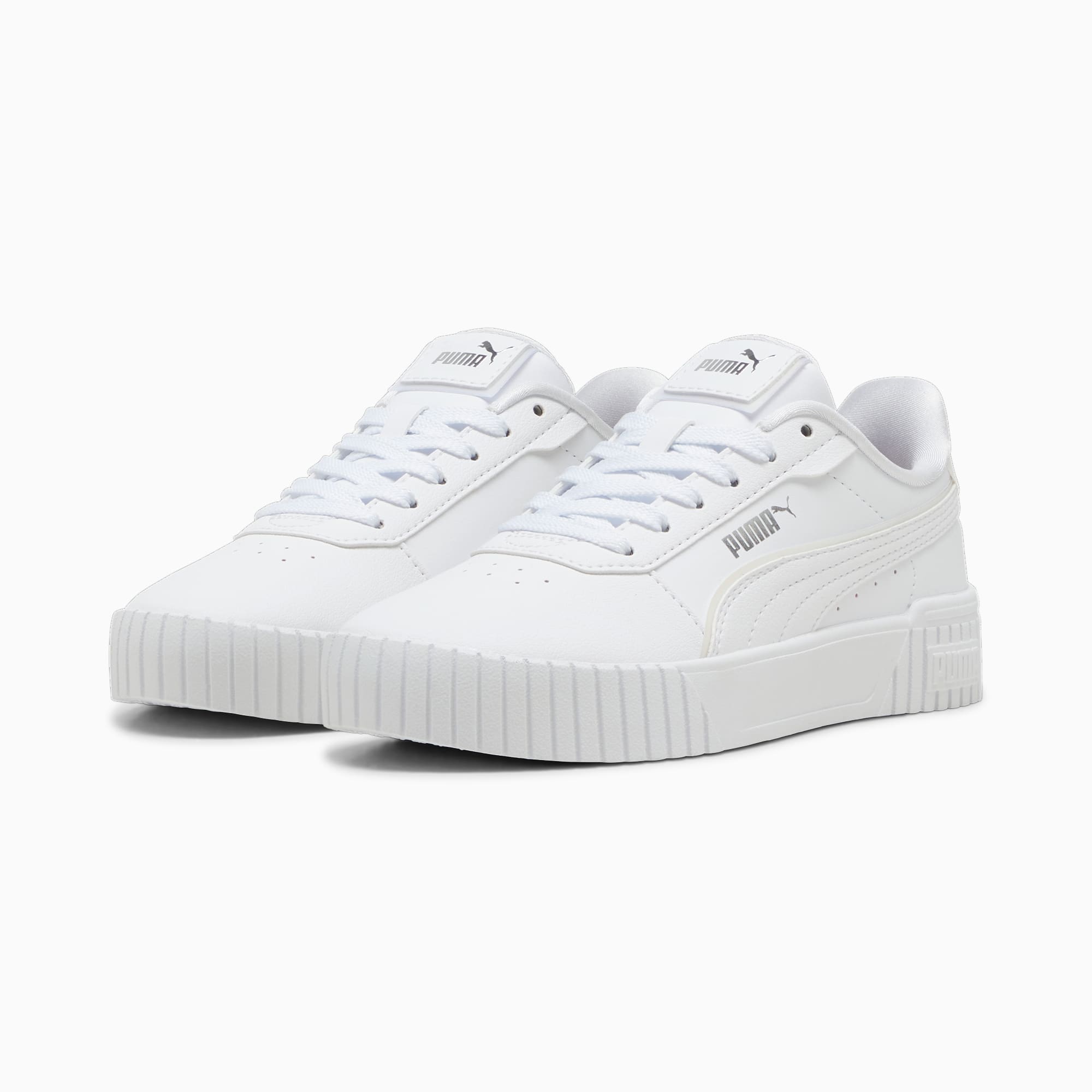 Baskets Carina 2.0 Holo 2.0 Enfant et Adolescent, PUMA White-Mauve Mist-PUMA Silver, large