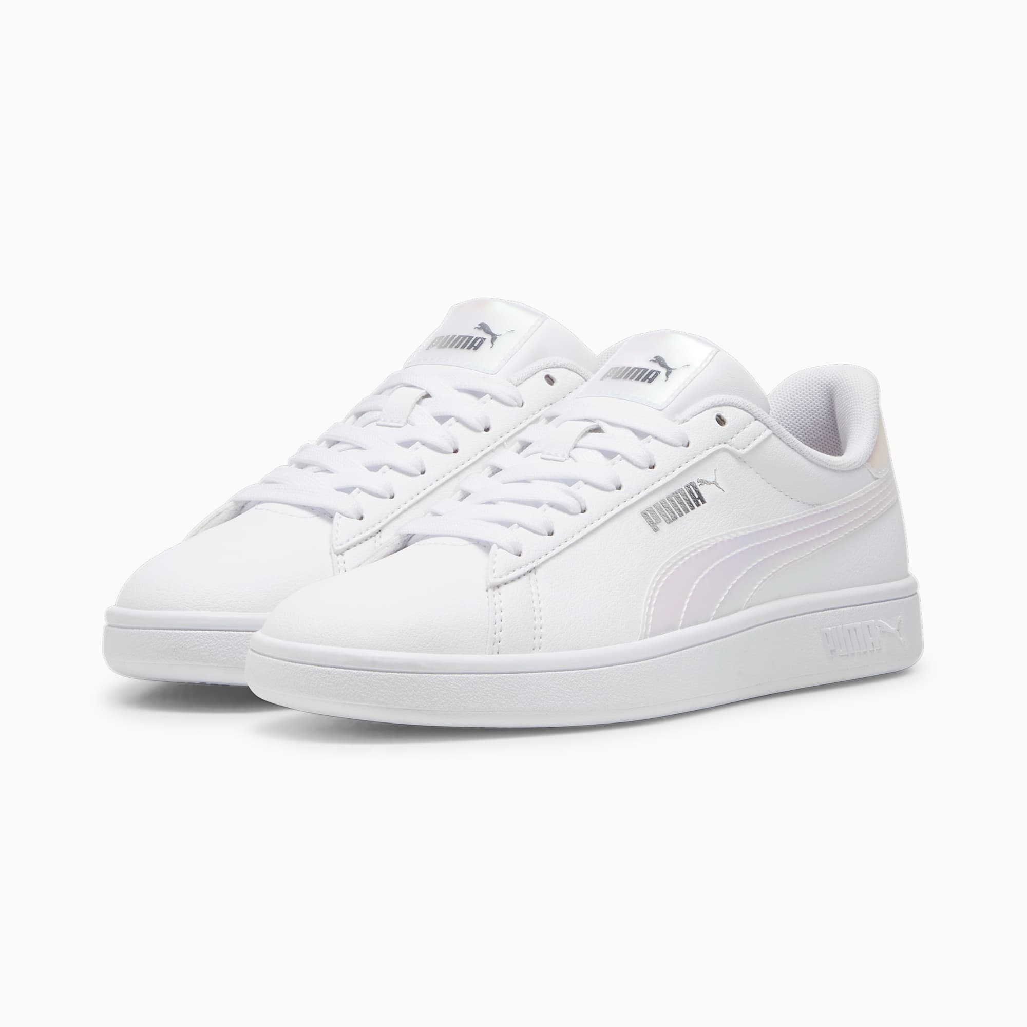 Smash 3.0 Holo 2.0 Sneakers Youth, PUMA White-Mauve Mist-PUMA Silver, large