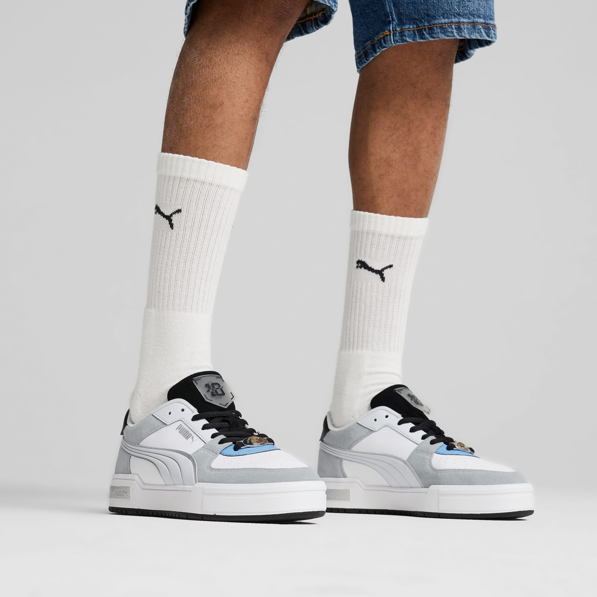 CA Pro The Ghost Trophy Sneakers Unisex PUMA White Cool Mid Gray Team Light Blue PUMA CA Pro PUMA
