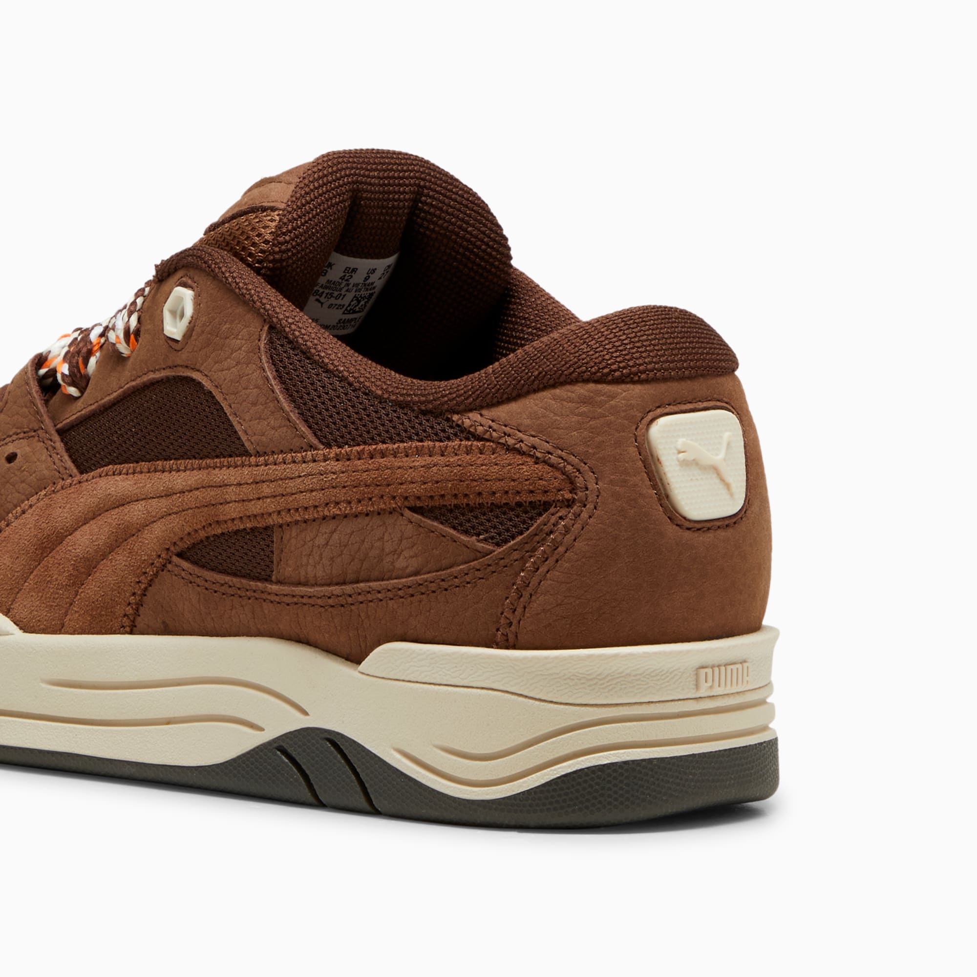 Puma brown leather tennis shoes online
