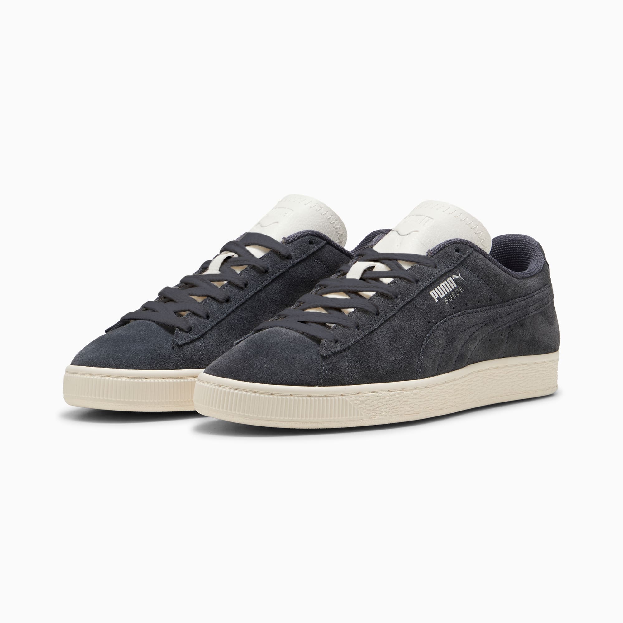 Puma suede grey white hot sale