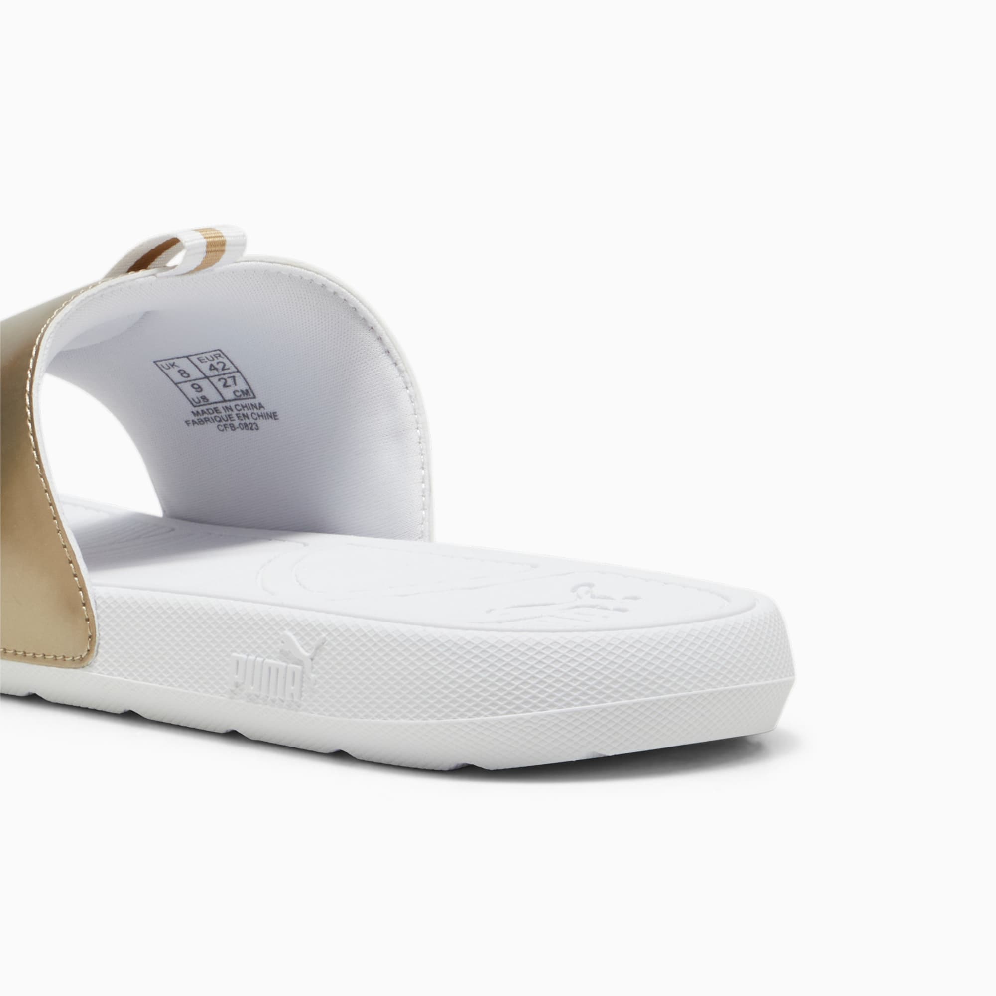 Puma metallic slides hot sale
