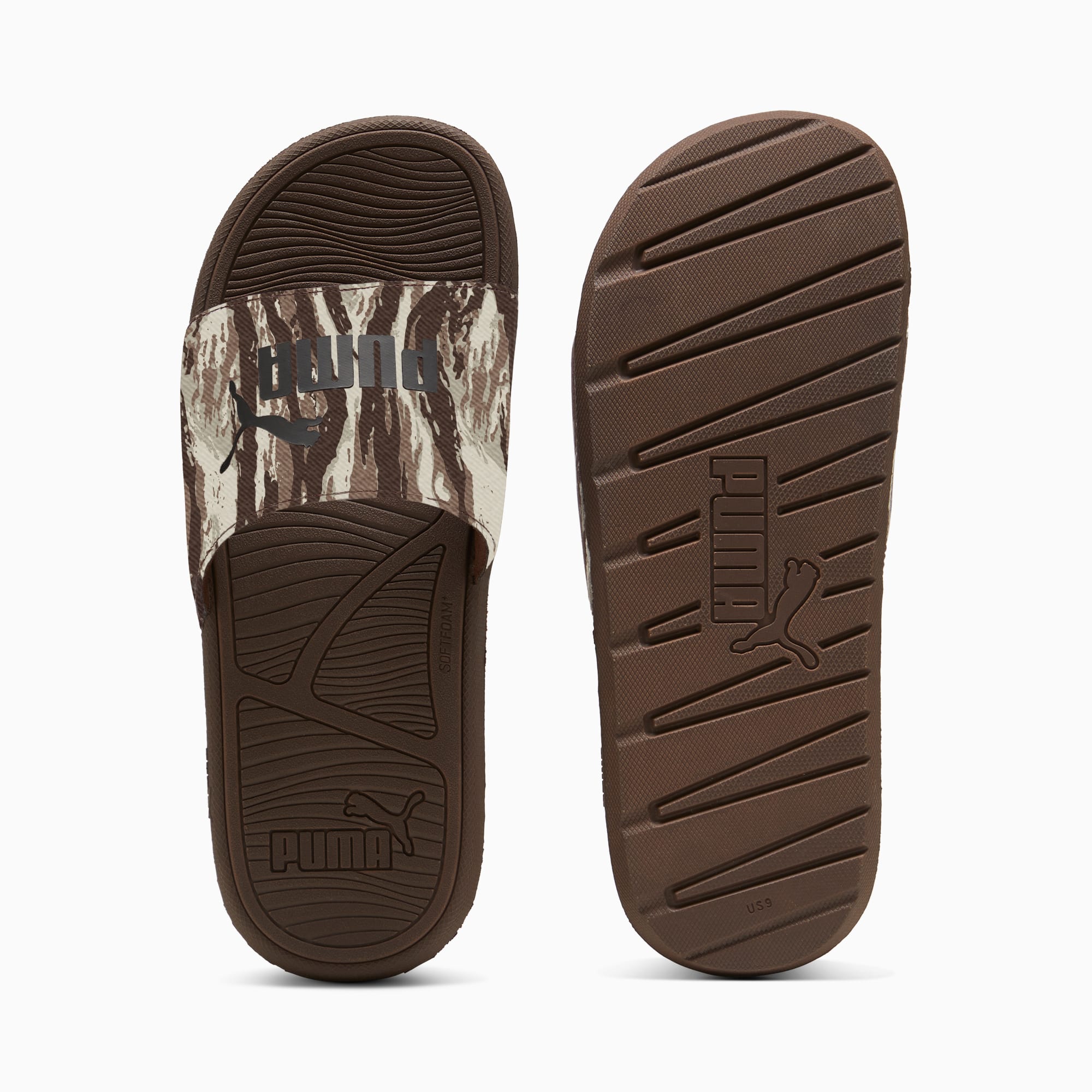 Puma brown flip flops hotsell