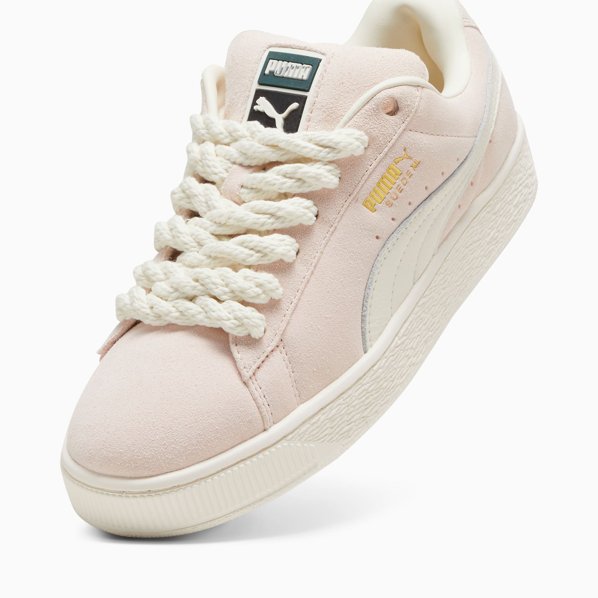 Puma Suede XL Rope Sneakers Warm White Island Pink 14