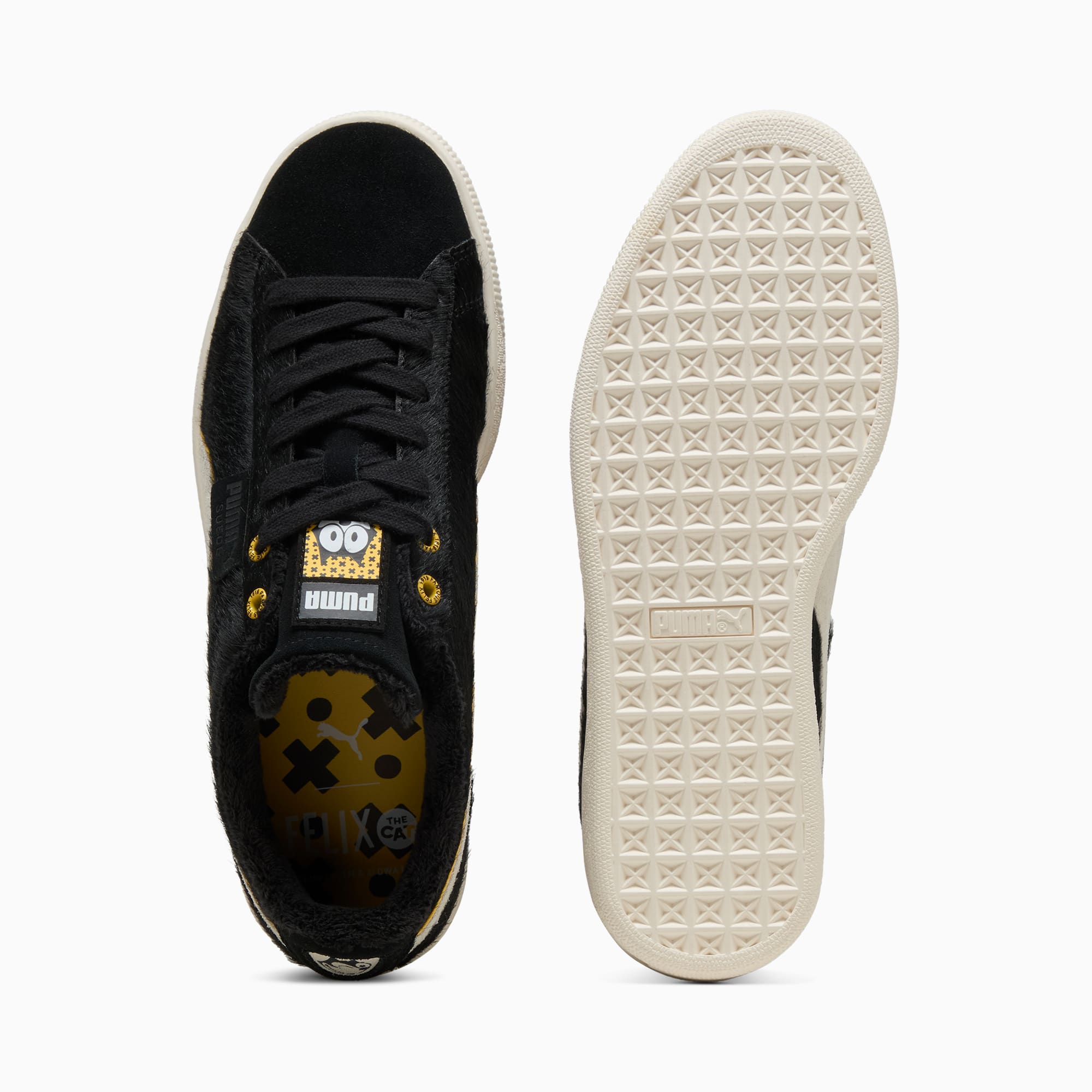 Puma x Felix The Cat Suede Men s Sneakers Black Pele Yellow 4.5