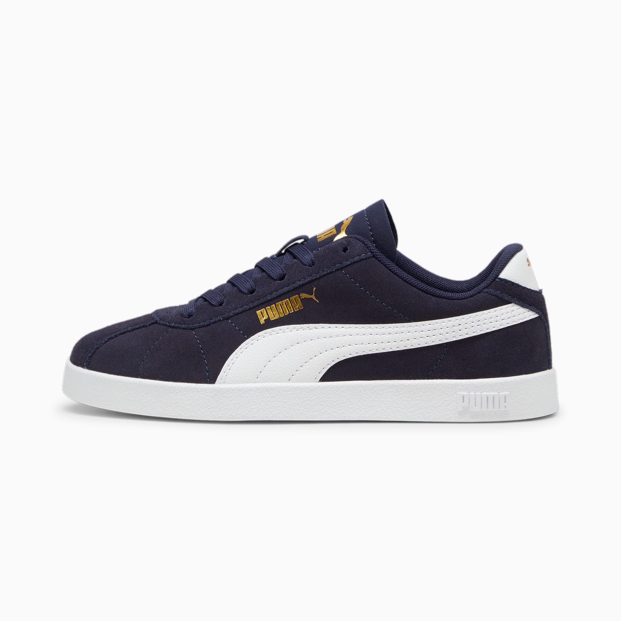 PUMA Club II Sneakers Youth, PUMA Navy-PUMA White-PUMA Gold, large
