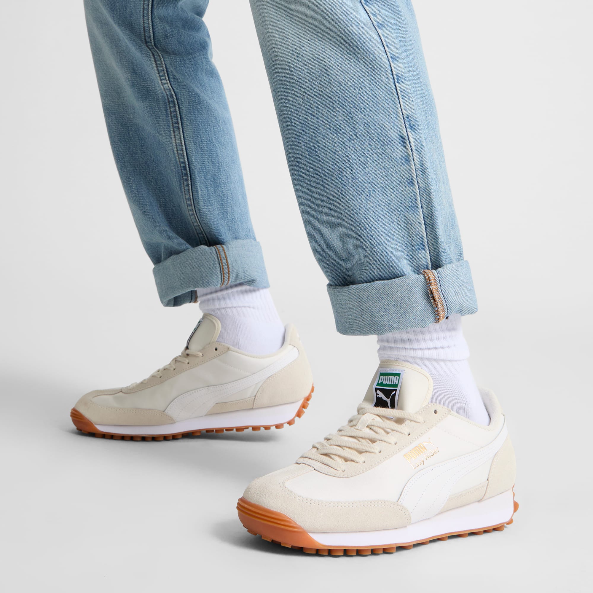 Easy Rider Vintage Sneakers Unisex, Alpine Snow-PUMA White-PUMA Gold, large