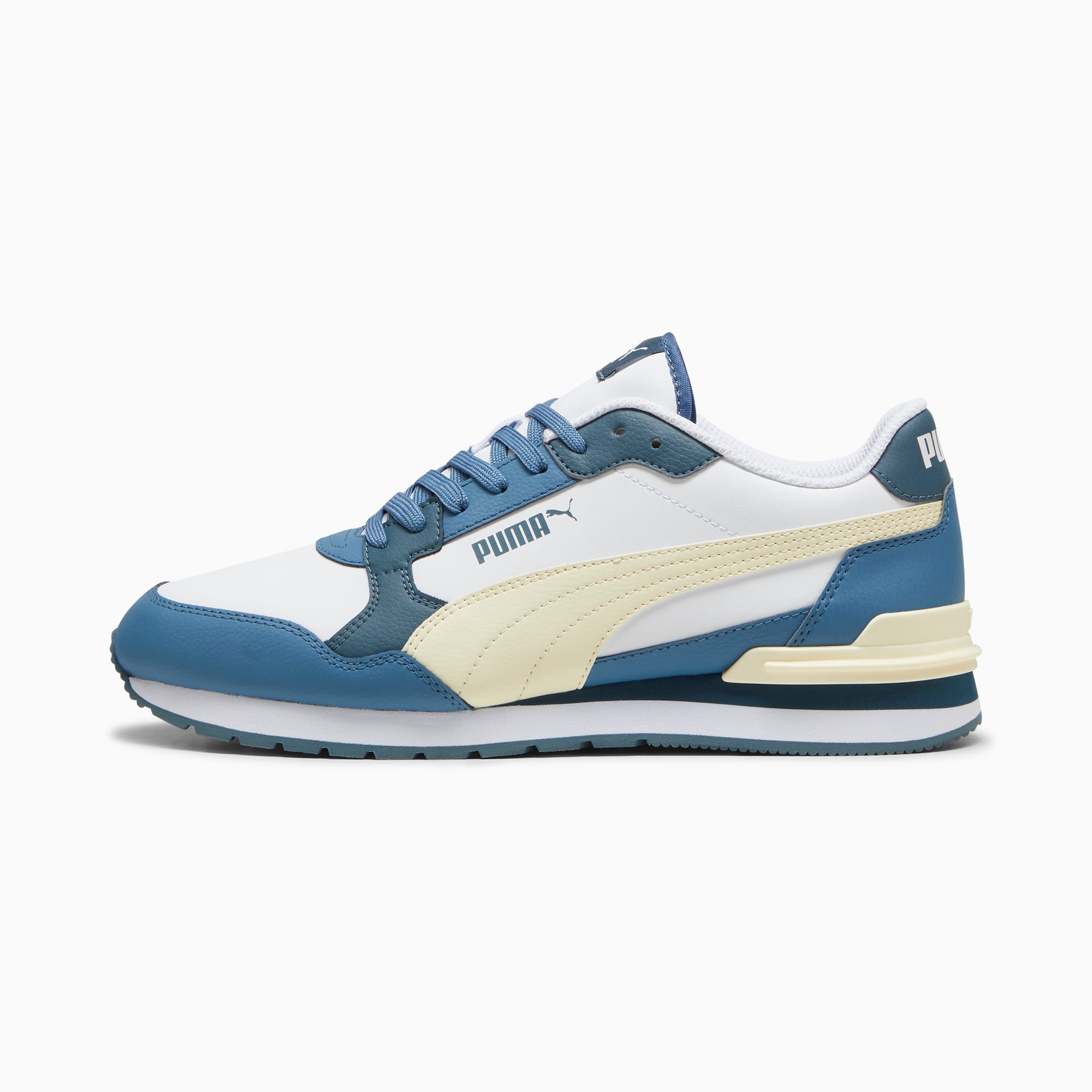 Puma blue leather sneakers on sale