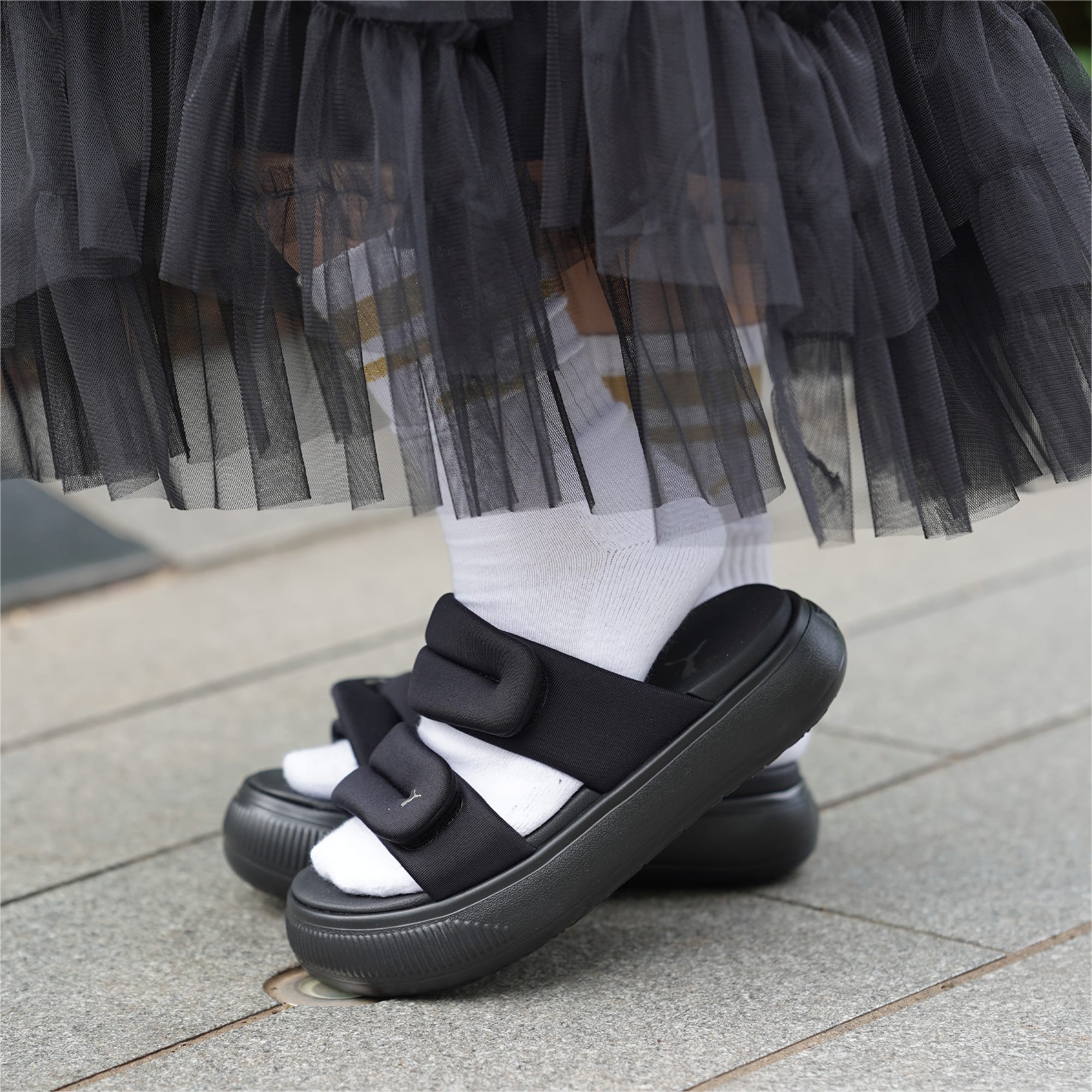 熱販売 マユ PUMA公式】ウィメンズ パフィー サンダル スライド 靴