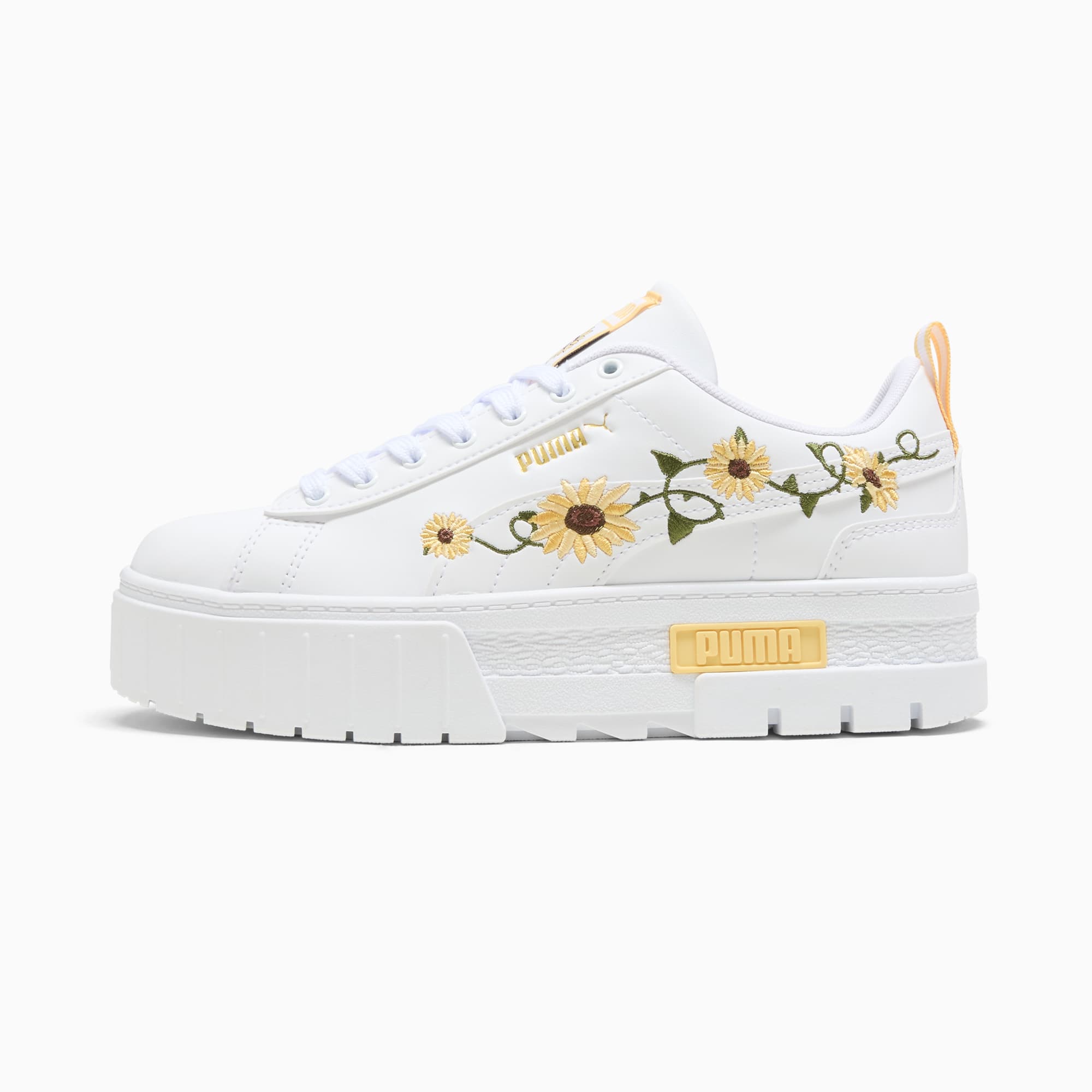 Mayze Sunflower Embroidery Women s Sneakers