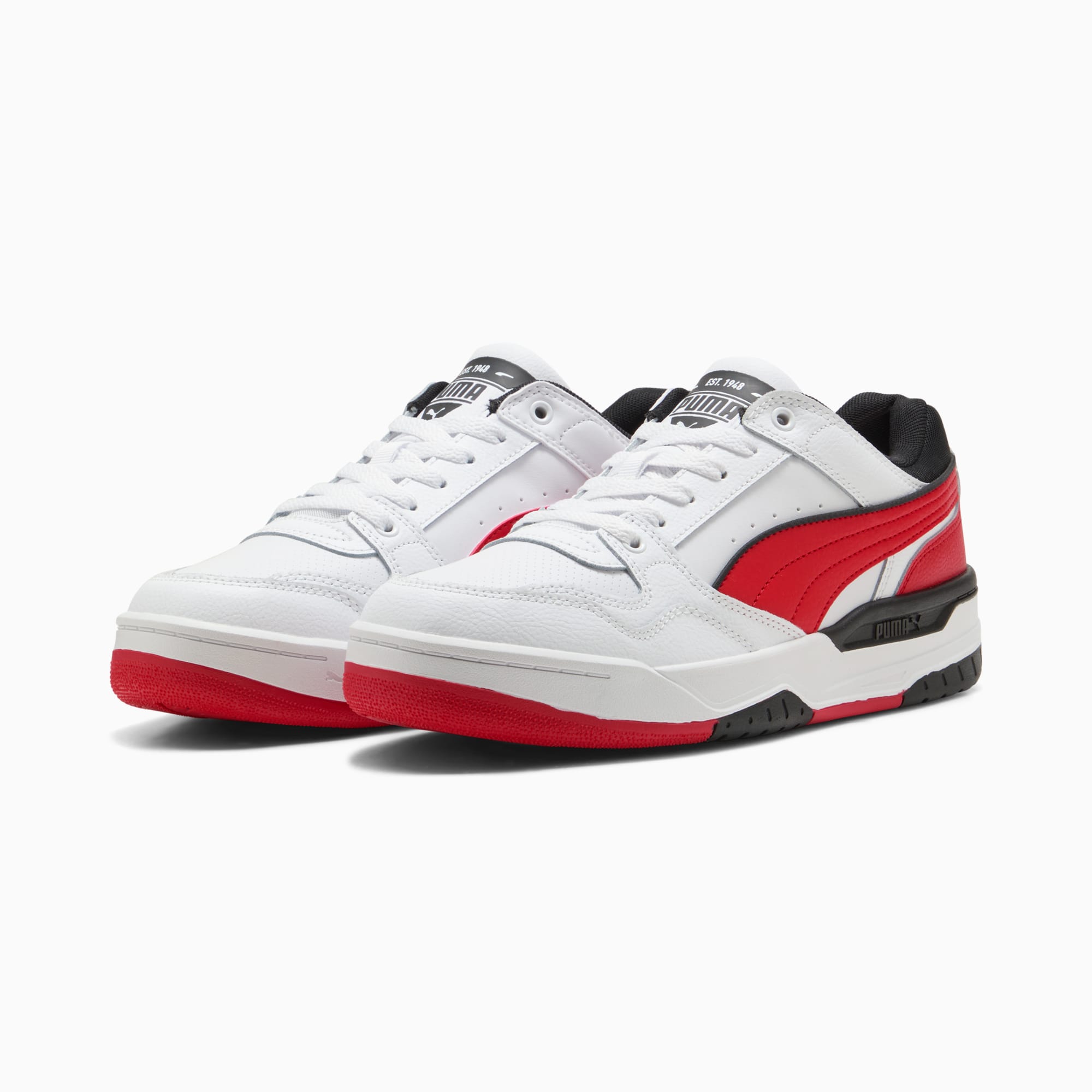 Rebound Retro Sneakers Unisex, PUMA White-For All Time Red-PUMA Black, large