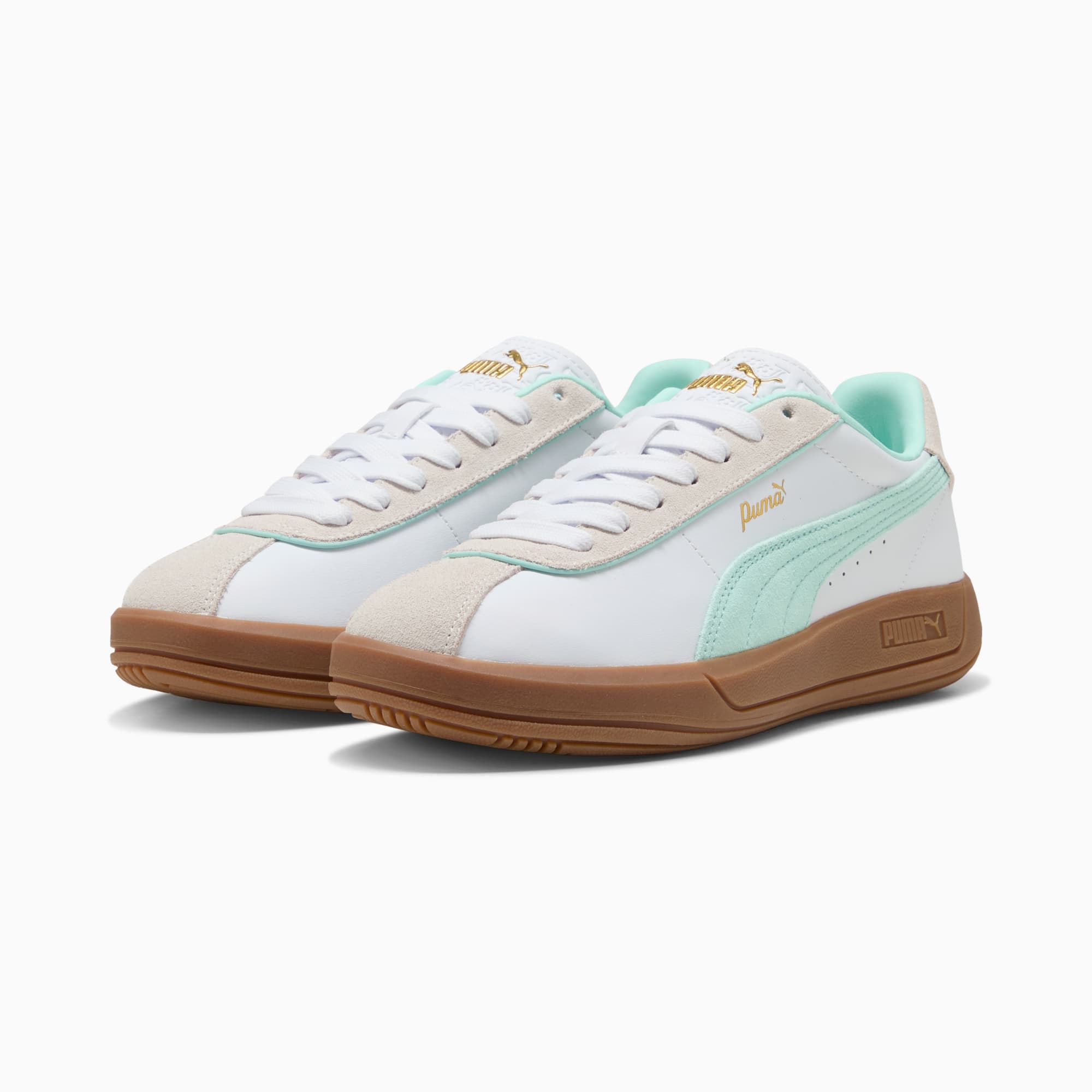 PUMA Club Klassika Sneakers Women, PUMA White-Mint Melt-Vapor Gray, large