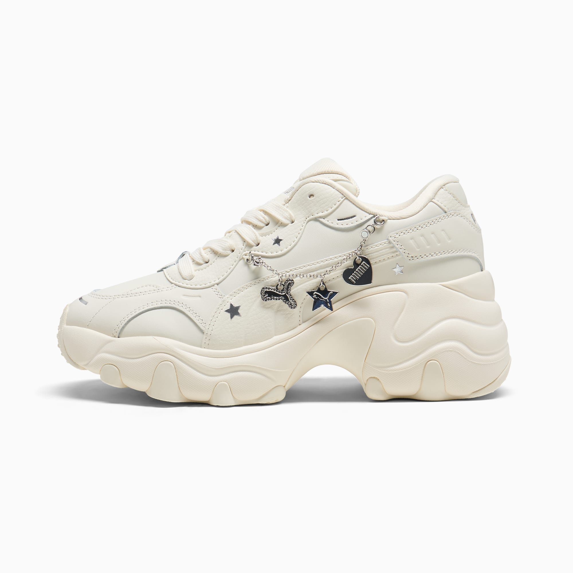 Puma Pulsar Wedge Chain Women s Sneakers Frosted Ivory Silver 9.5