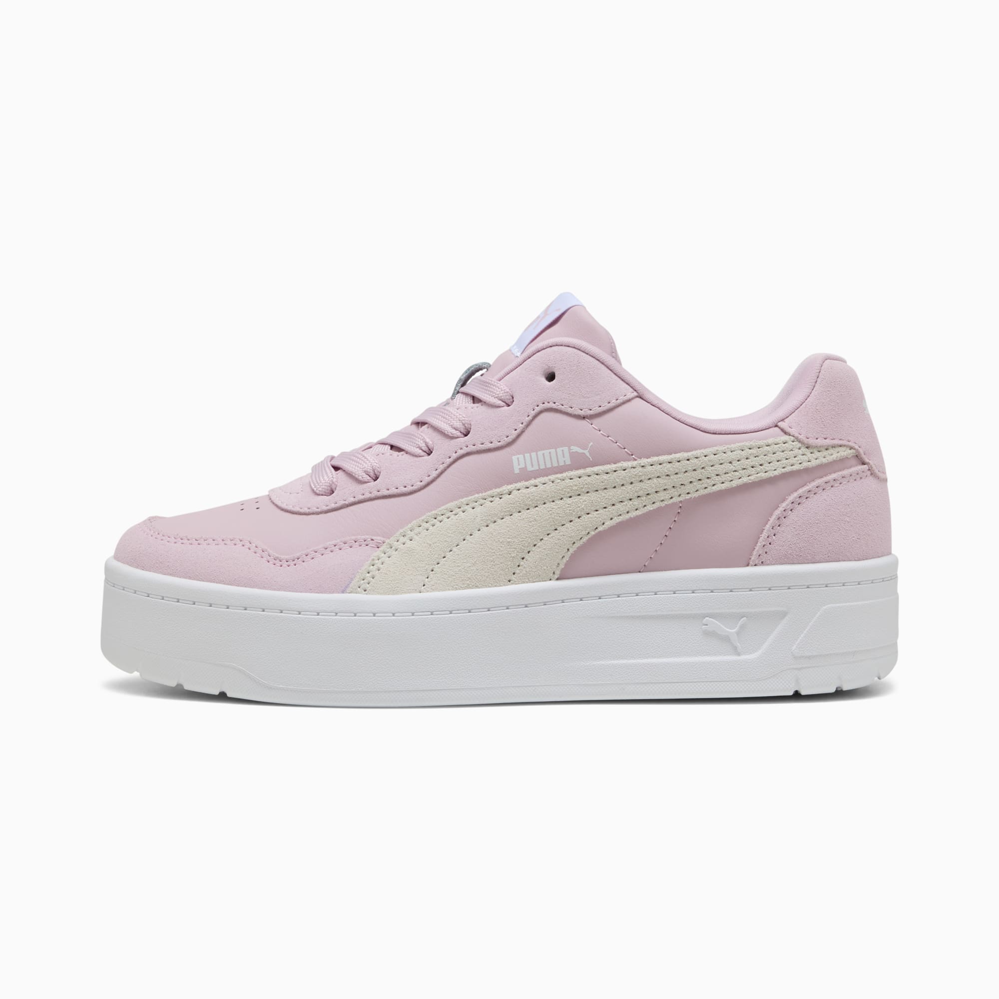 Court Lally Skye Suede Sneakers Damen, Rose Mauve-PUMA White, large