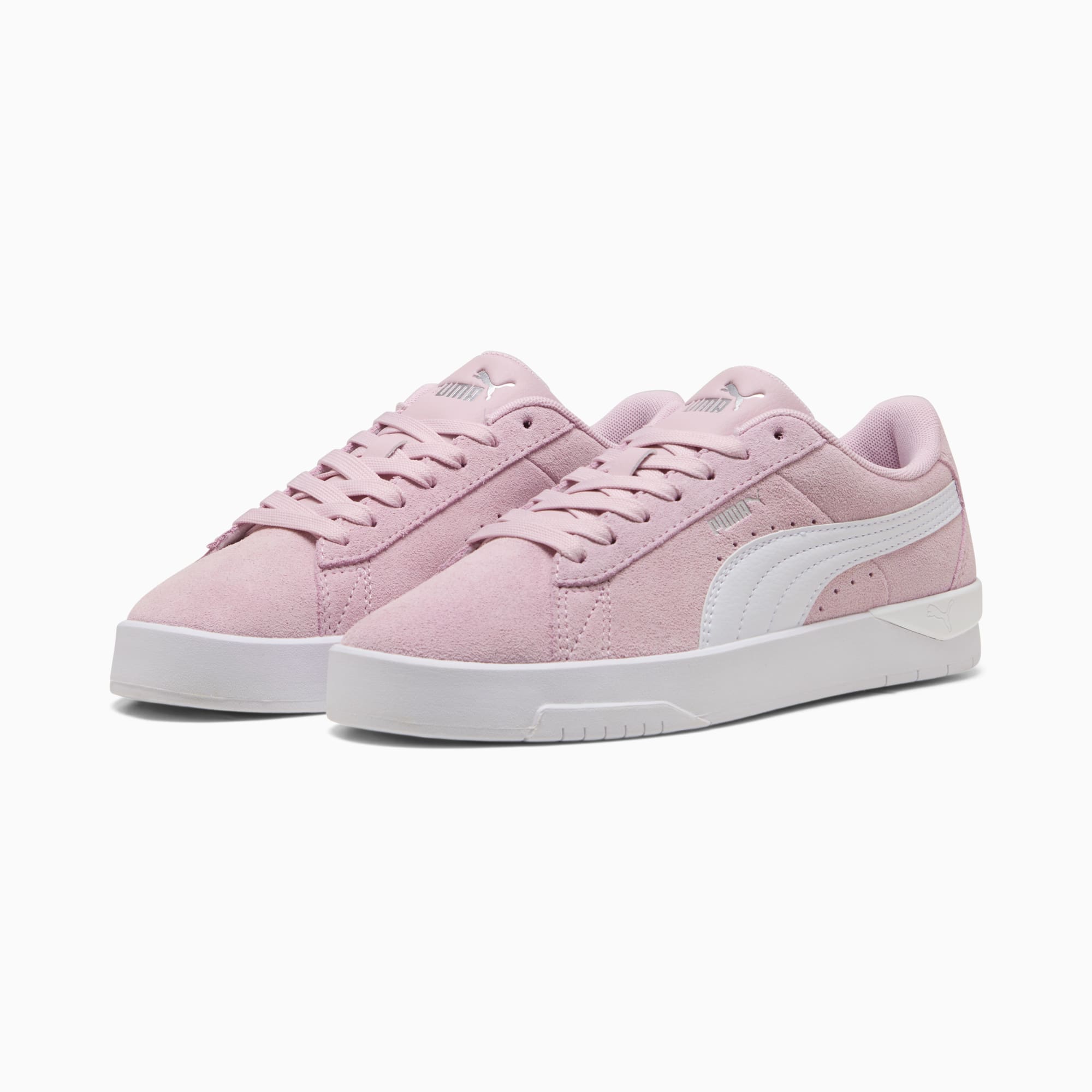 Damskie sneakersy Jada Classic z zamszu, Rose Mauve-PUMA White-PUMA Silver, large