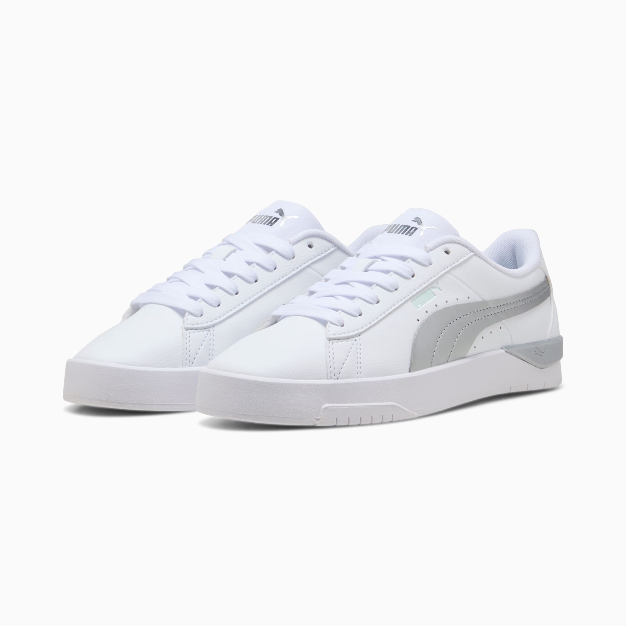 Jada Classic Aqua Metallics Sneakers Women, PUMA White-Peaceful Blue-PUMA Silver, large