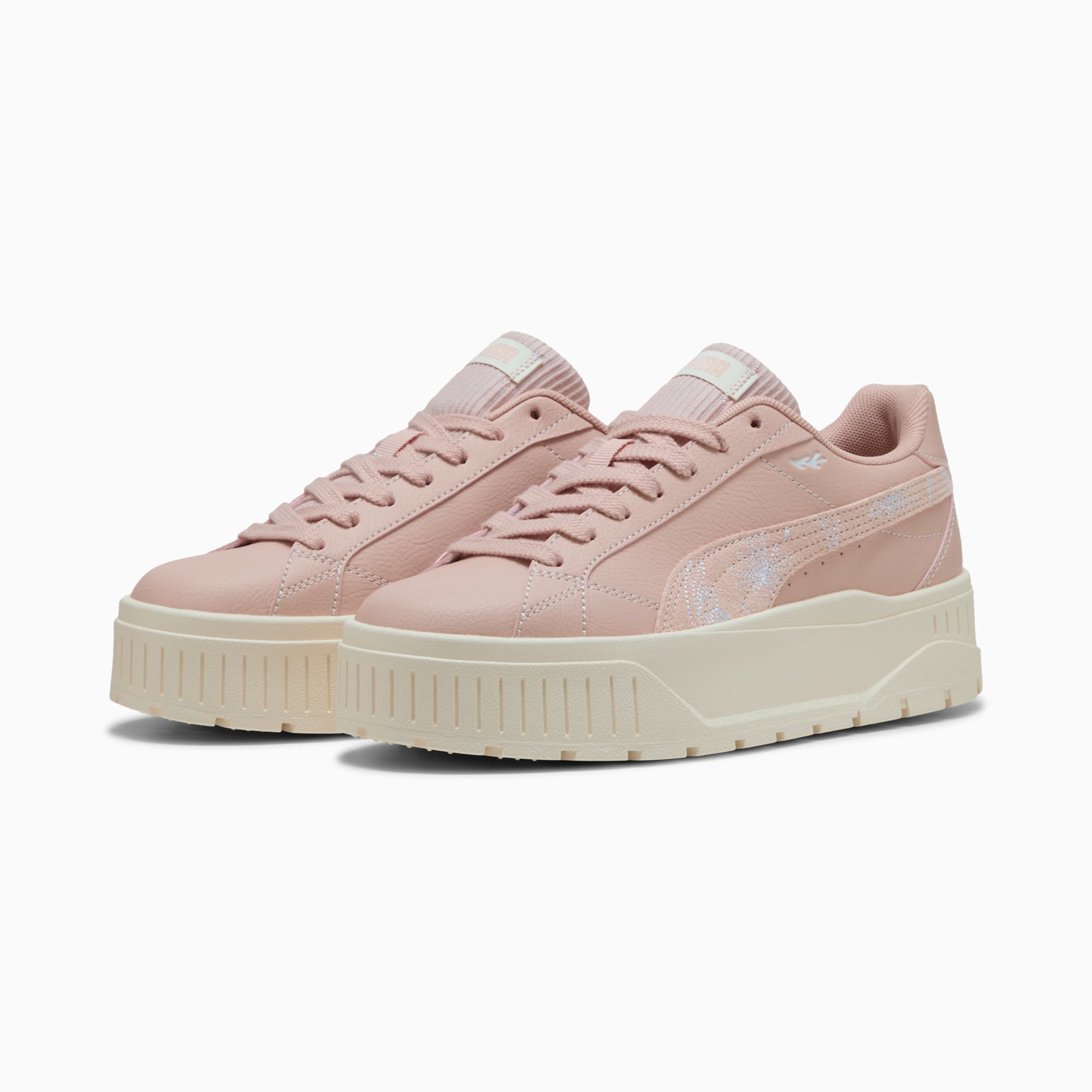 Karmen II Crafted Flowers Women, Rose Quartz-PUMA White, large