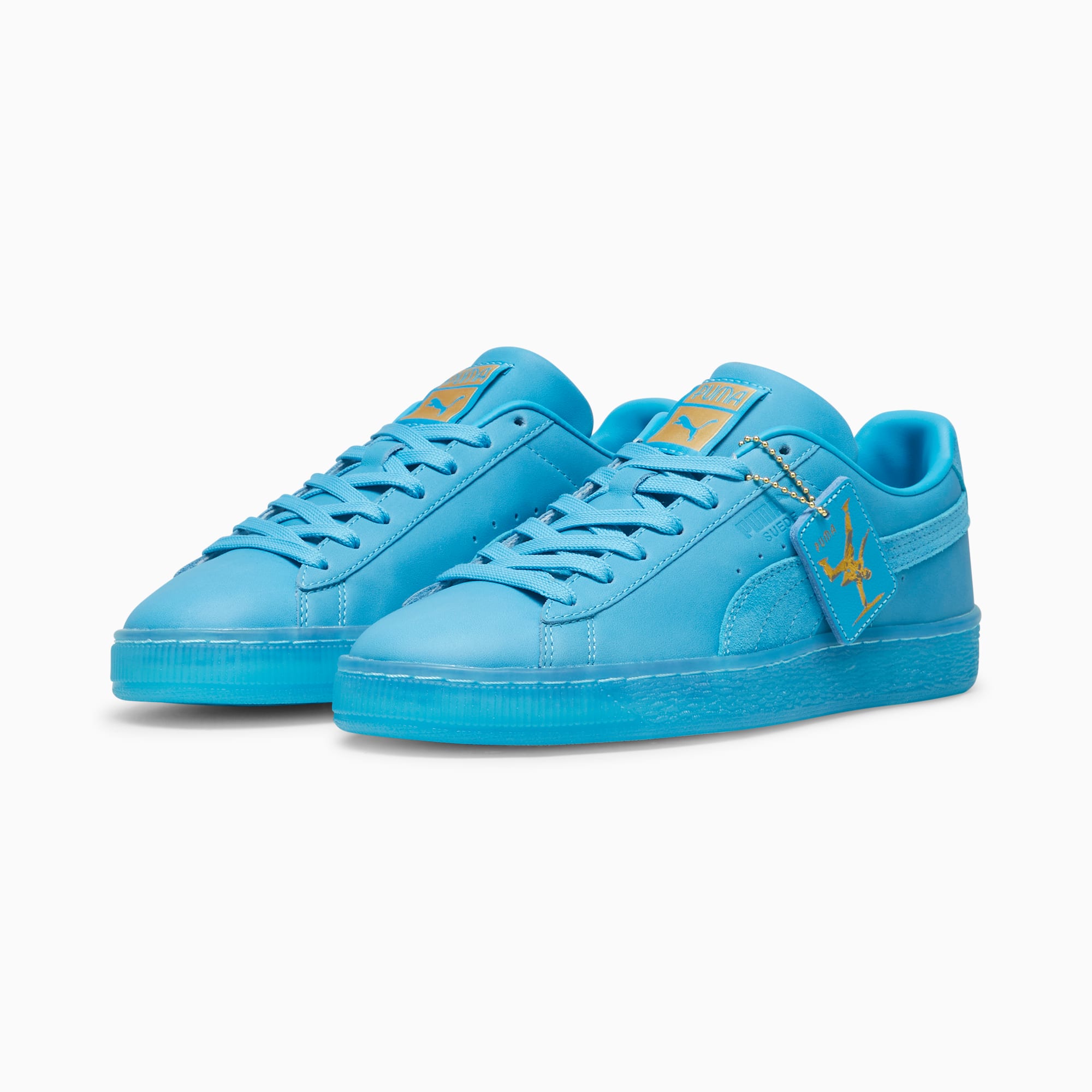 Puma blue suede shoes online